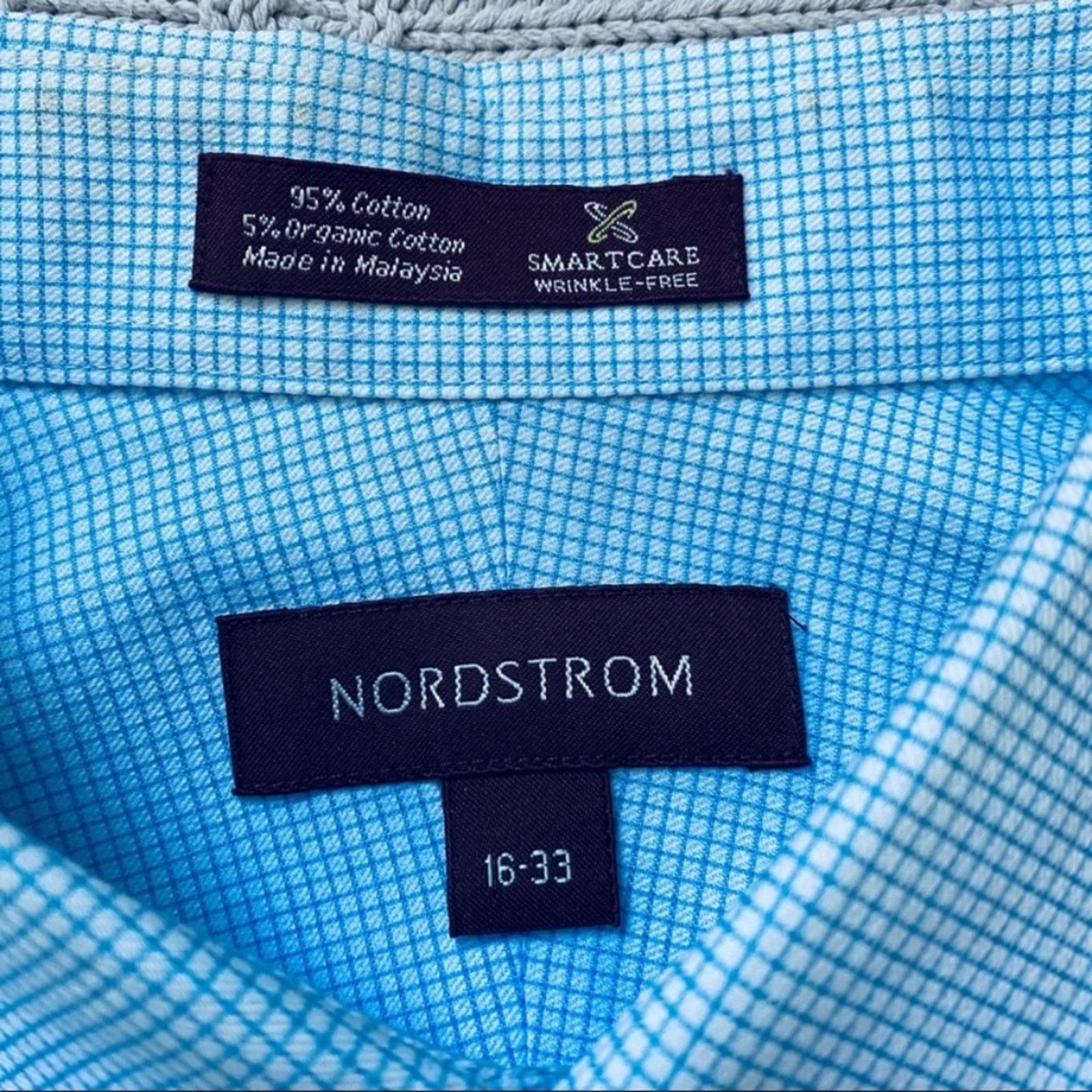 Nordstrom Nordstrom blue checked button down shirt Size US L / EU 52-54 / 3 - 5 Thumbnail