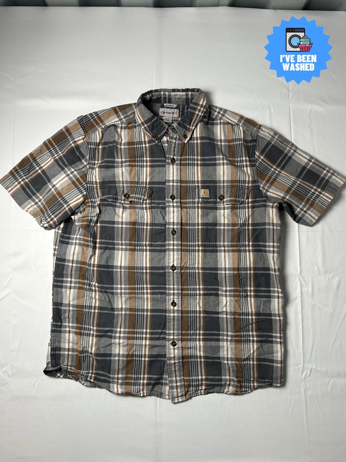 Carhartt Carhartt Pocket Shirt Heavyweight Overshirt Workwear Check Size US L / EU 52-54 / 3 - 1 Thumbnail