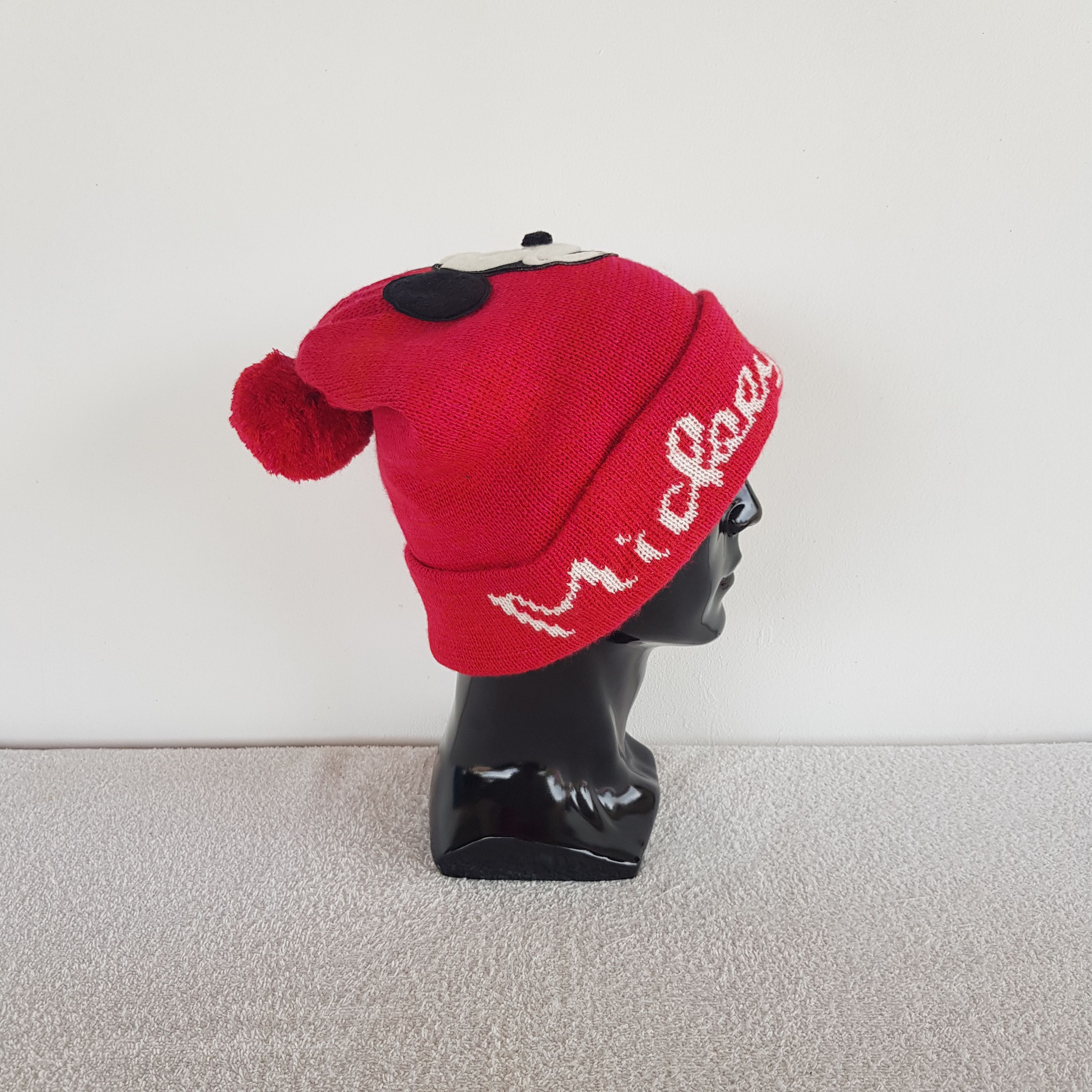Disney Vintage Mickey Mouse Beanie Disney Cartoon Snow Caps Hats. Size ONE SIZE - 3 Thumbnail