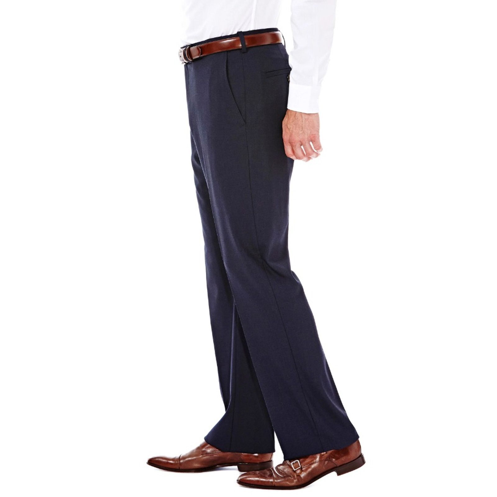 Haggar J.M. Haggar Men's Navy Flat Front Suit Pant Size 36W 30L Size US 36 / EU 52 - 2 Thumbnail