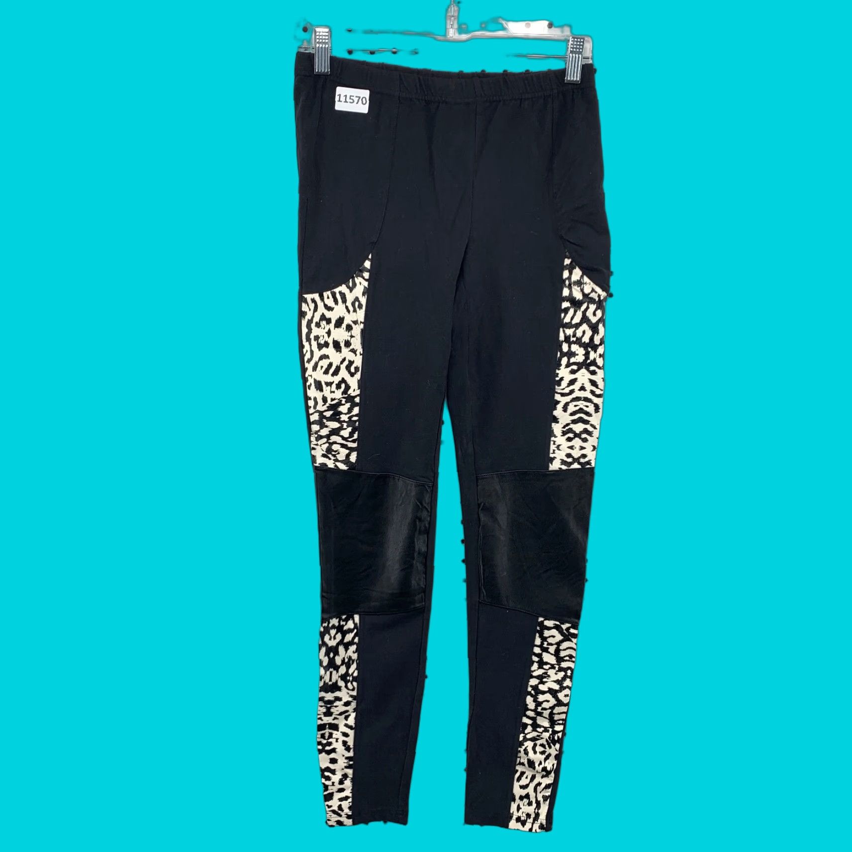 MINKPINK MINKPINK Pants Medium Womens Athletic Yoga Leggings Black Leopard Stretch Size 32" / US 10 / IT 46 - 1 Thumbnail