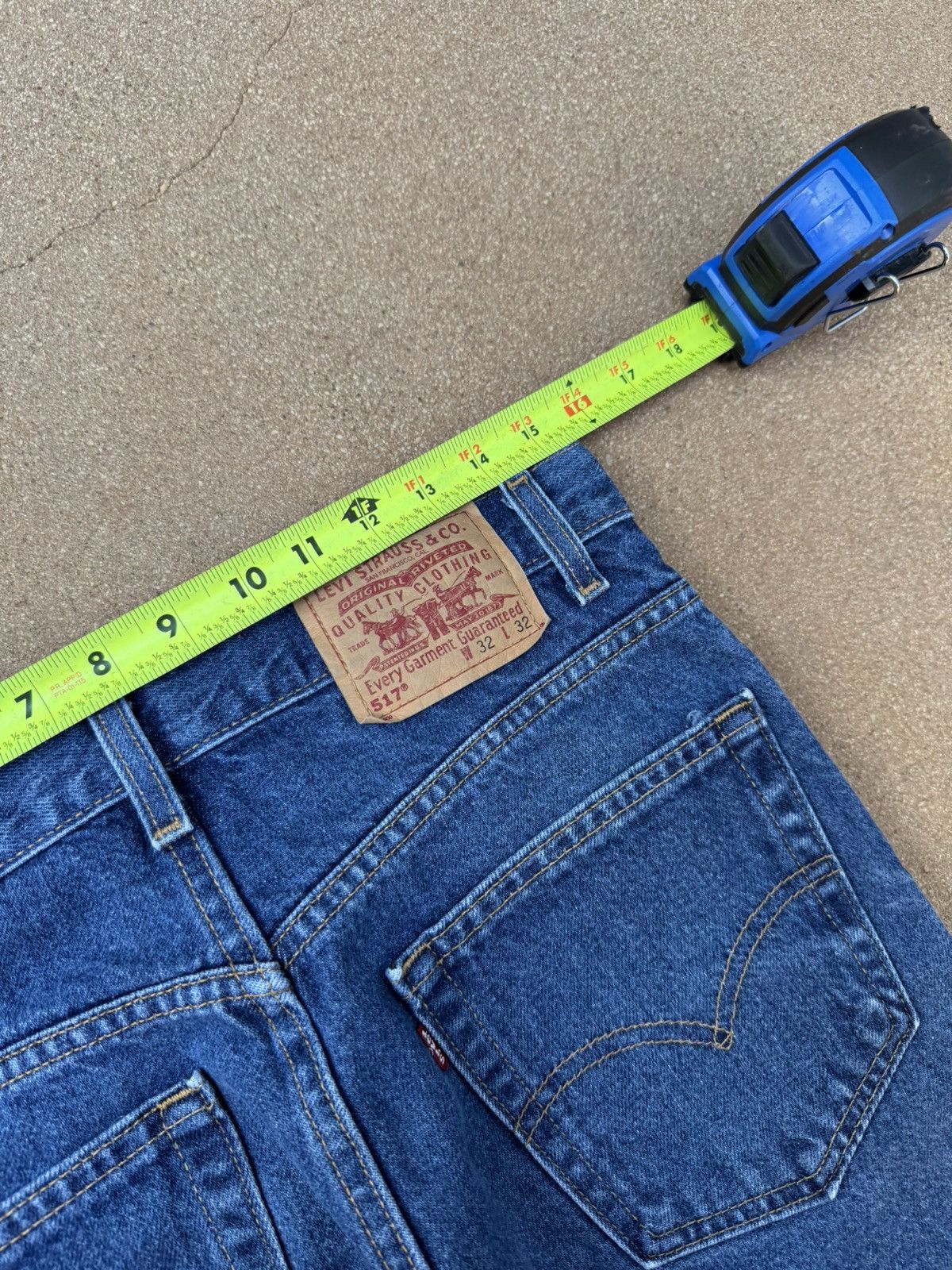 Levi's Vtg 90s Levis 517 Orange Tab Bootcut Flare Faded Jeans 31x30 Size US 31 - 9 Thumbnail