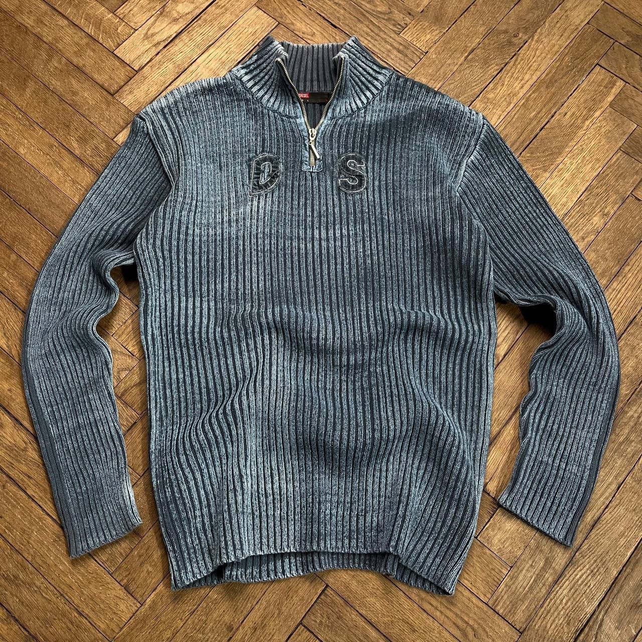 Diesel × Vintage Diesel Vintage Ribbed Zip Sweater Size US L / EU 52-54 / 3 - 1 Thumbnail