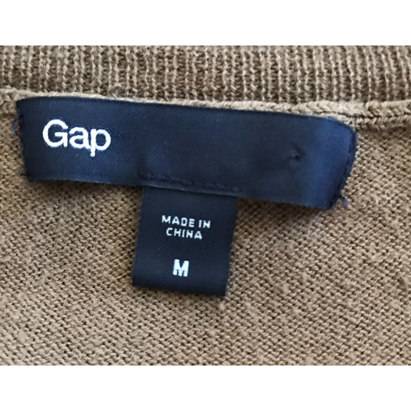 Gap Gap Cardigan Sweater Shirt Button V-Neck 3/4 Sleeve Brown M Women Medium Cotton Buttoned Top Blouse Size M / US 6-8 / IT 42-44 - 3 Thumbnail