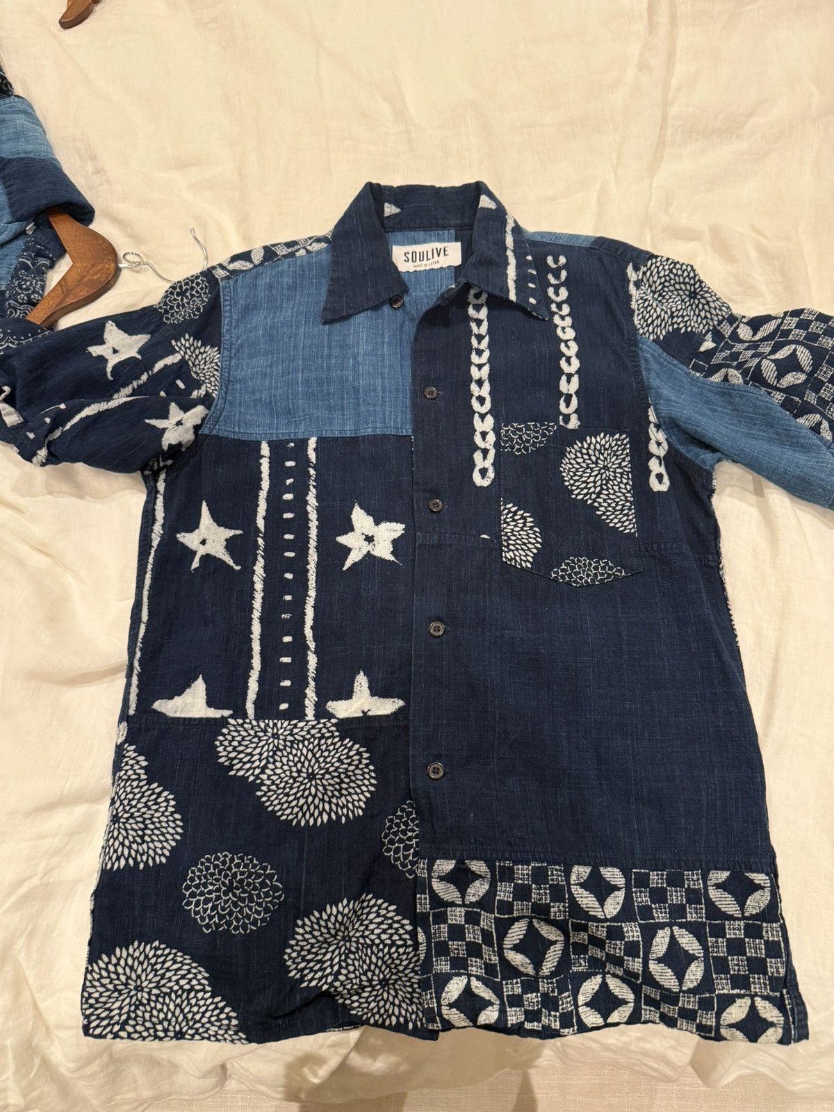 Soulive Soulive Ranru indigo bandana patchwork button up shirt Size US M / EU 48-50 / 2 - 1 Thumbnail
