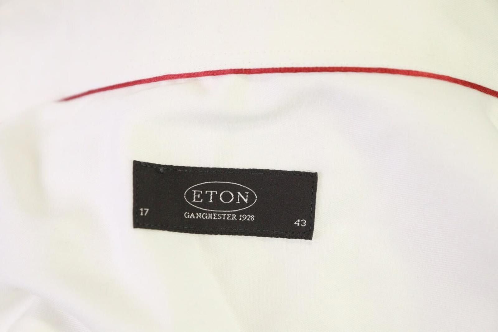 Eton Eton White Cotton Collared Down Dress Shirt Size 43 Size 38R - 10 Thumbnail