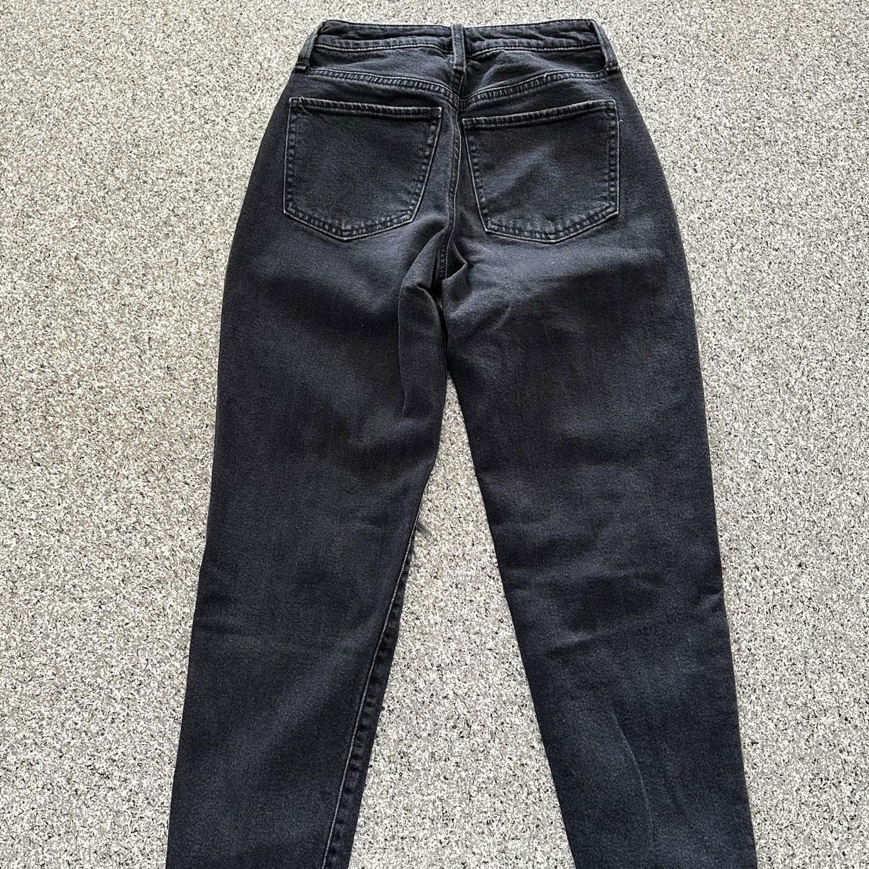 Vintage SO High Rise Mom Jeans Curvy Size 0 Distressed Raw Hem 90’s Straight 24x26 Black 90s SO Jeans Womens Pants Jeans Size 25" / US 0 / IT 36 - 5 Thumbnail
