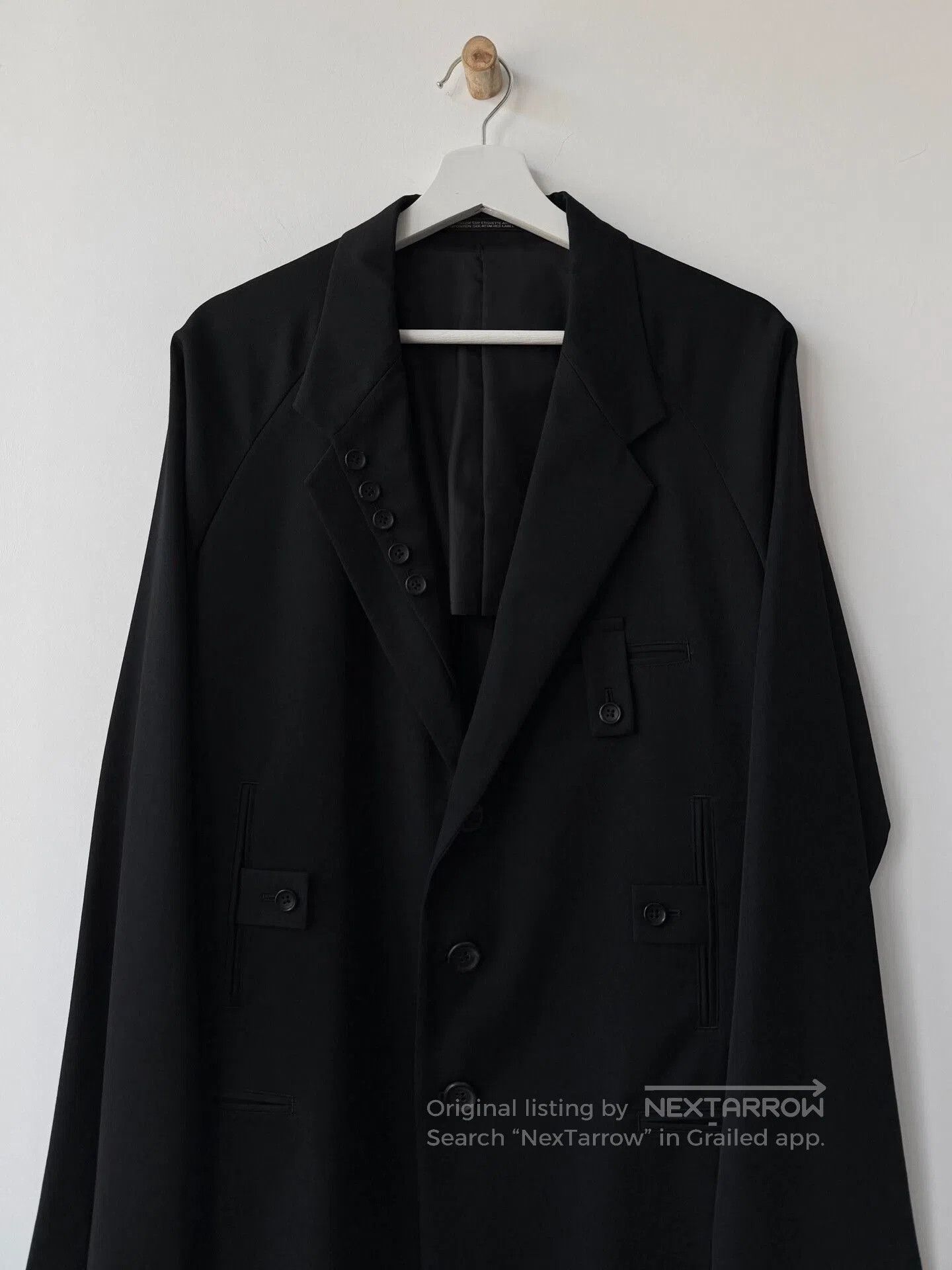 Yohji Yamamoto Yohji Yamamoto Black Military Style Jacket. Size US L / EU 52-54 / 3 - 2 Thumbnail
