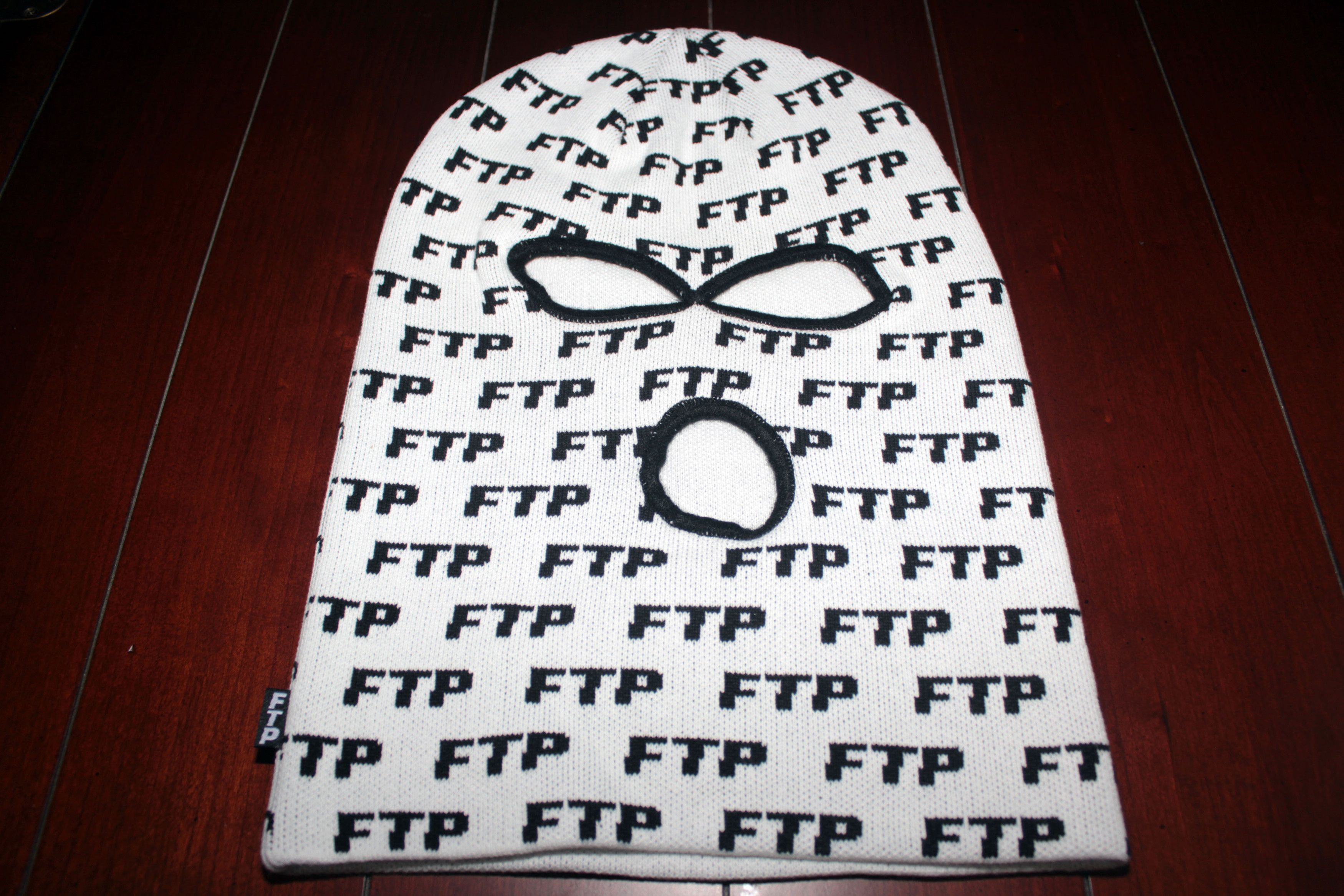 Fuck The Population FTP All-Over Logo Ski Mask (White) Size ONE SIZE - 5 Thumbnail