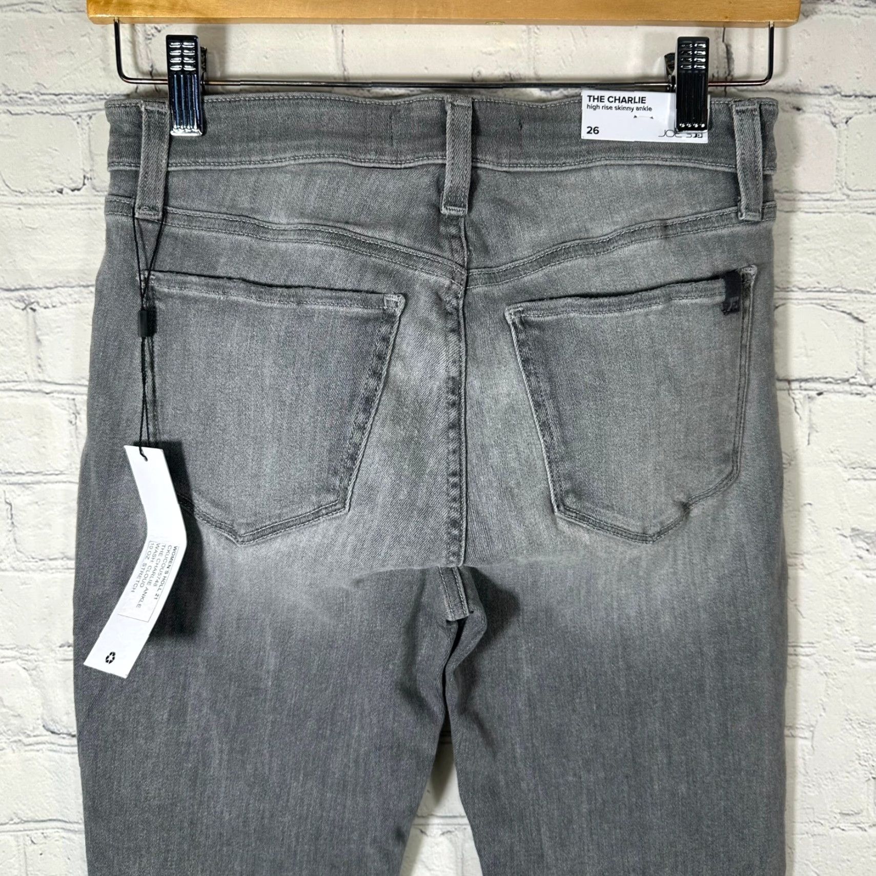 Vintage Joes Jeans The Charlie High Rise Skinny Ankle Grey Cloud Wash 26 Jeans Women Button Zip Pockets Cotton Blend Stretch 5-Pocket Modern Slim Vintage No Size 26" / US 2 / IT 38 - 6 Thumbnail