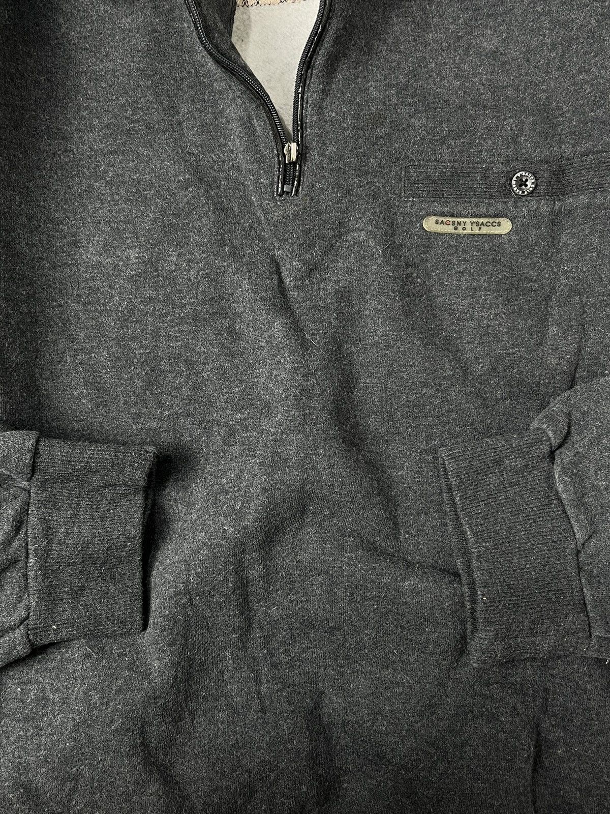 Yohji Yamamoto Sacsny y’saccs yohji yamamoto gold halfzip sweatshirt Size US M / EU 48-50 / 2 - 7 Thumbnail