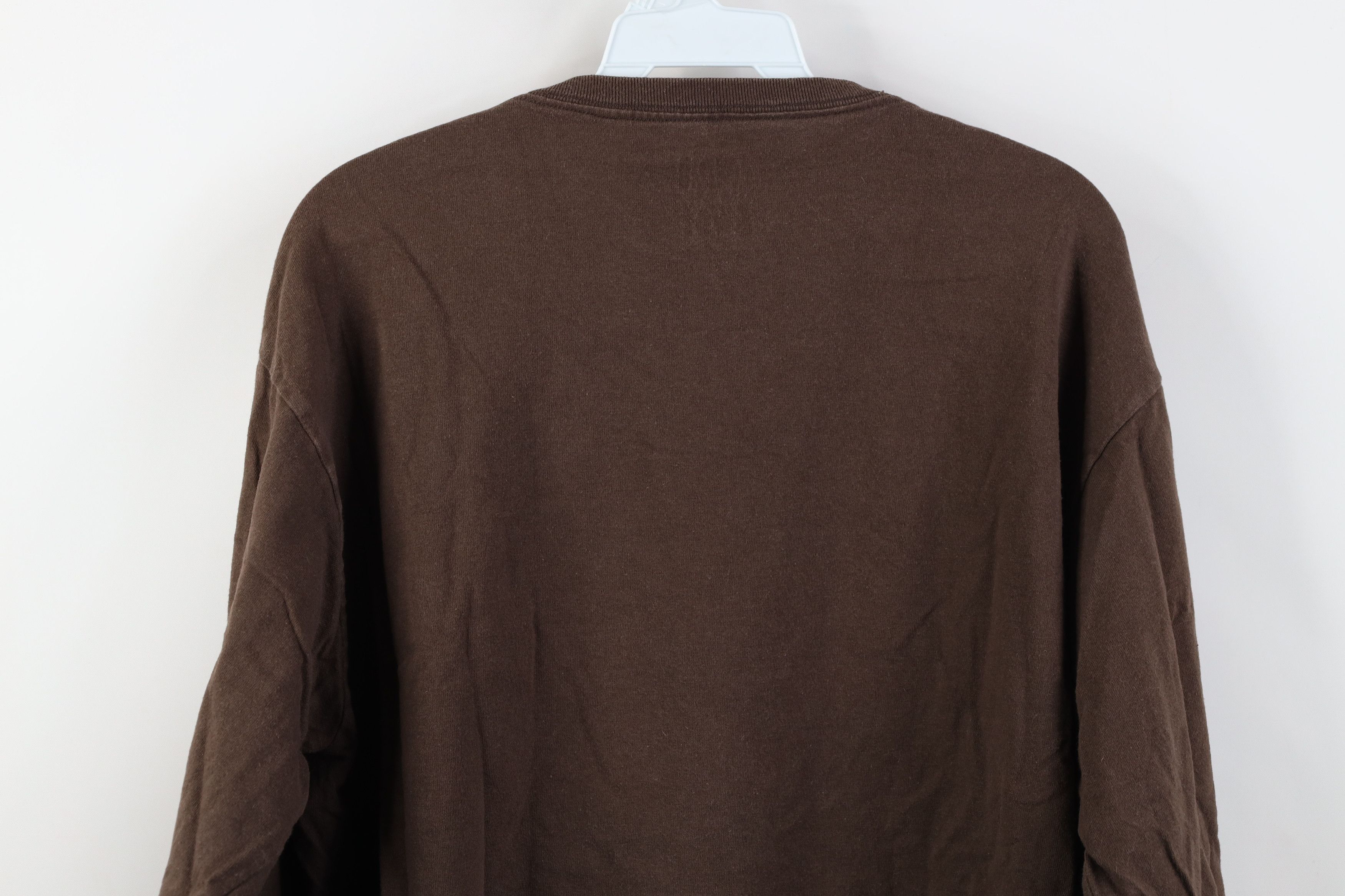 Vintage Vintage Y2K Streetwear Long Sleeve T-Shirt Chocolate Cotton Size US L / EU 52-54 / 3 - 12 Thumbnail