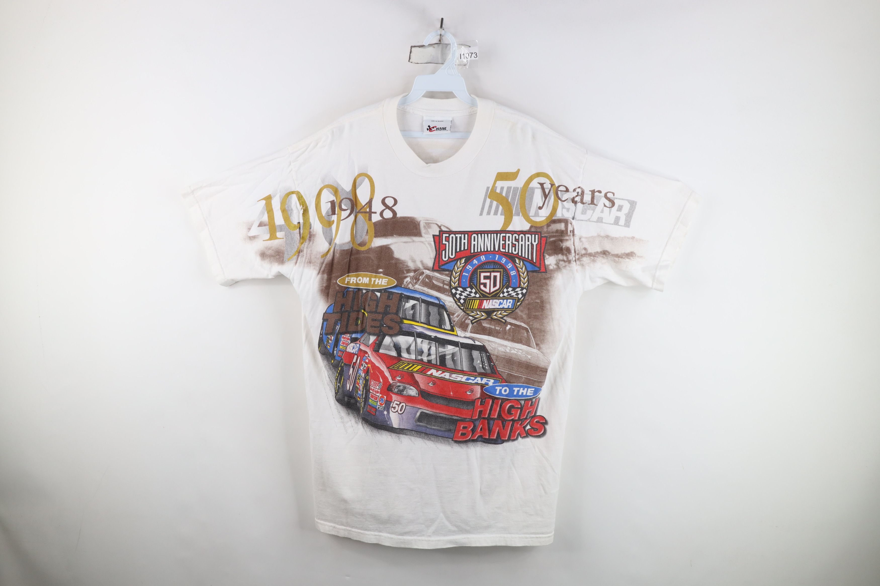 Vintage Vintage 90s NASCAR All Over Print Short Sleeve T-Shirt Size US XL / EU 56 / 4 - 1 Thumbnail