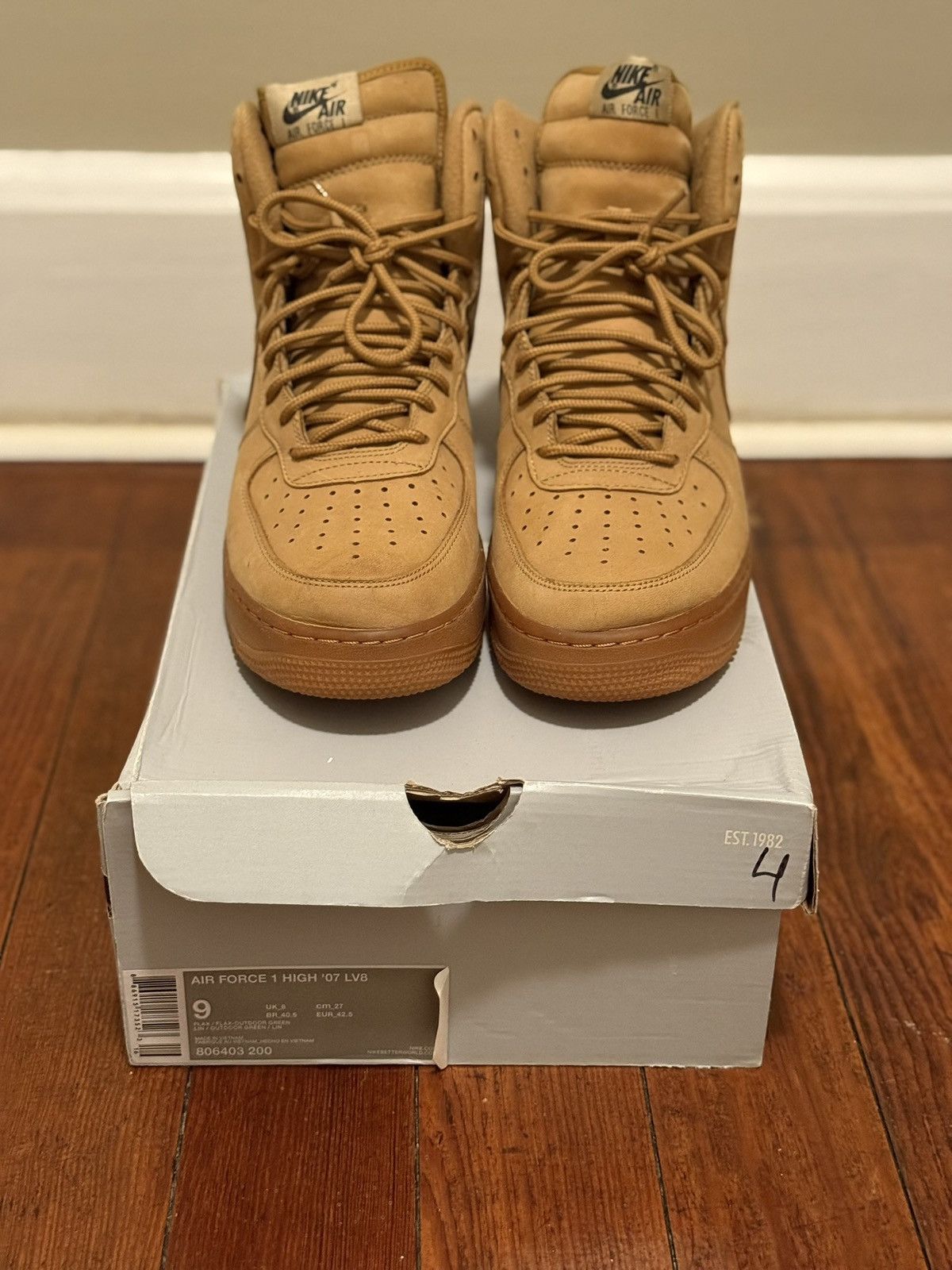 Nike Nike Air Force 1 High Flax 2015 Size US 9 / EU 42 - 1 Thumbnail