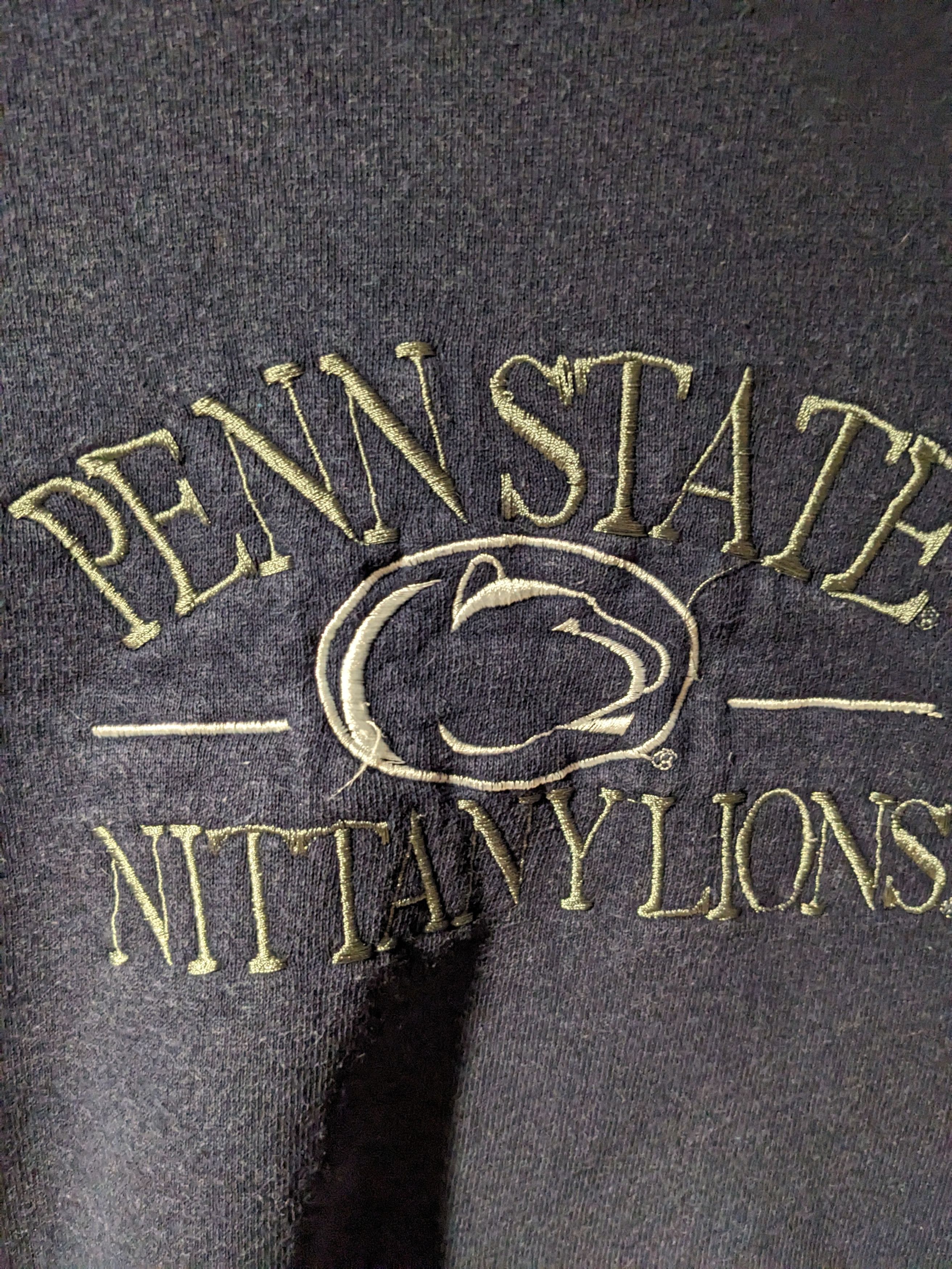 Vintage Vintage 90s Penn State Spell Out Cropped Sweatshirt Size M / US 6-8 / IT 42-44 - 2 Thumbnail