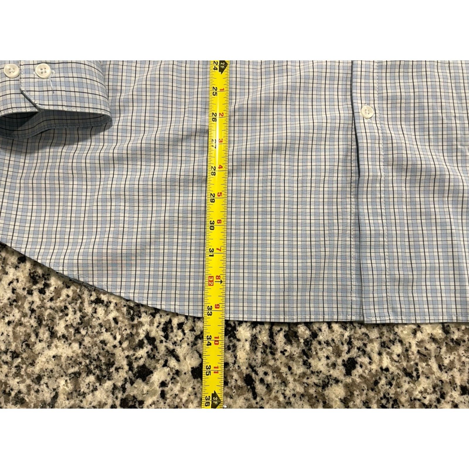 Mizzen+Main Mizzen+Main Button-Up Shirt 2XL Blue Plaid L/S Stretch Knit Casual Mens Shirts Regular Fit Size US XXL / EU 58 / 5 - 2 Thumbnail