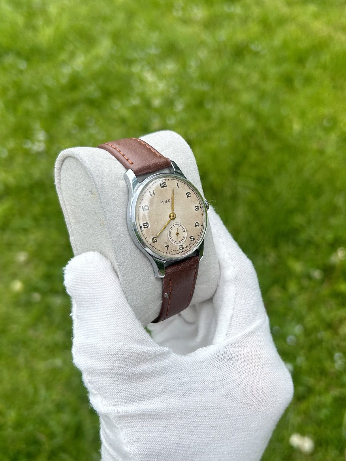 Vintage Vintage Pobeda Watch USSR Soviet Mechanical Authentic 1950s Size ONE SIZE - 13 Thumbnail