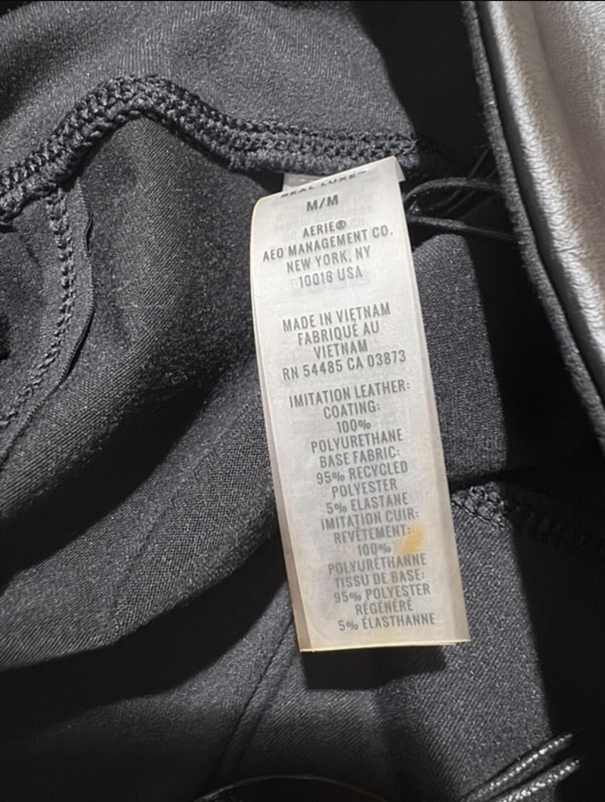 Other OFFLINE By Aerie Real Luxe Faux Leather Leggings Black Med Size 32" / US 10 / IT 46 - 3 Thumbnail