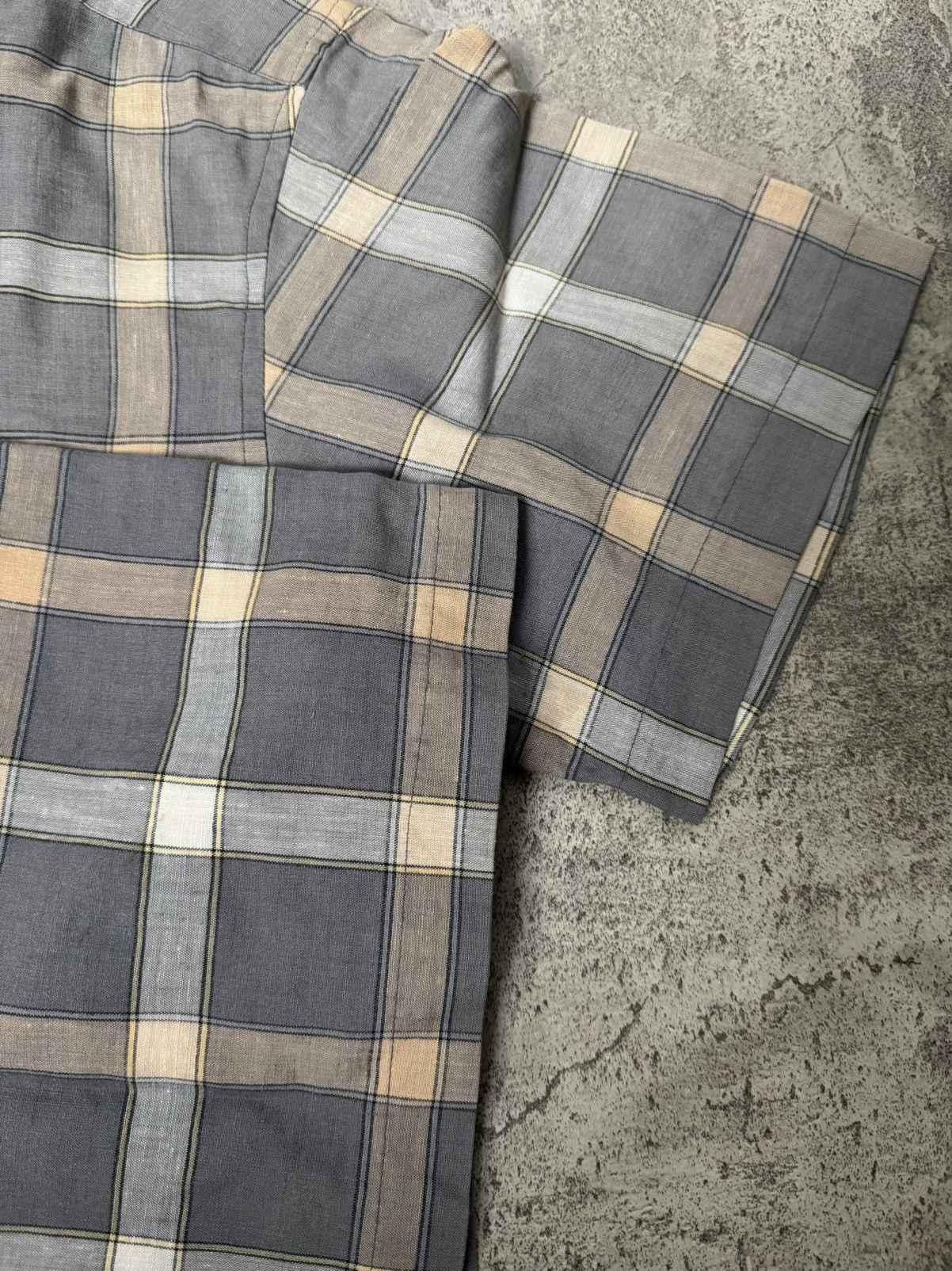 Yves Saint Laurent VINTAGE YVES SAINT LAURENT CHECK SHORT SLEEVE Size US L / EU 52-54 / 3 - 5 Thumbnail