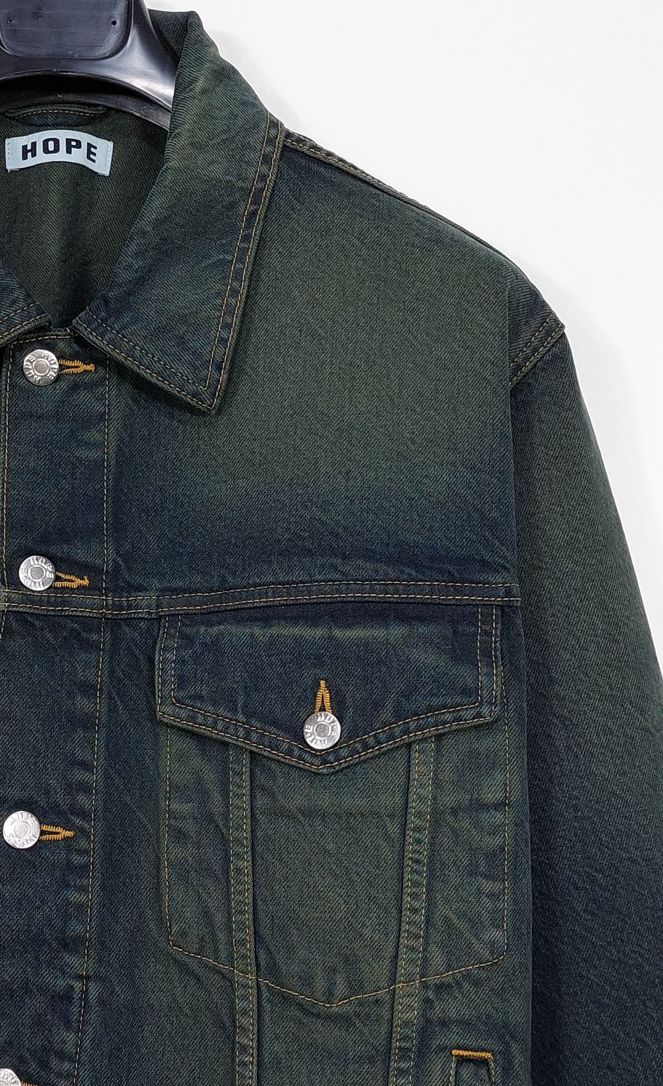 Hope boxy denim jacket - green tint M Size US M / EU 48-50 / 2 - 4 Thumbnail