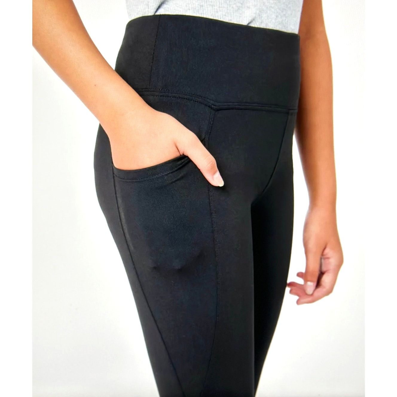 Other Justice Mesh Cut Out Full Length Leggings Black kids M (10) Size 32" / US 10 / IT 46 - 5 Thumbnail