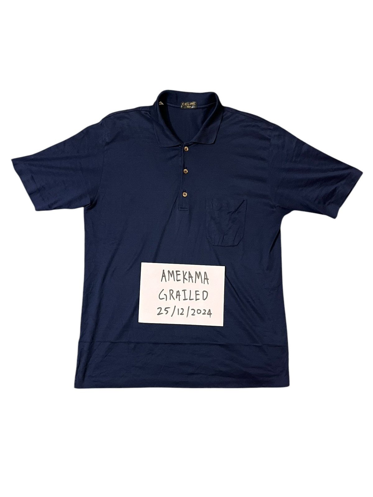 Celine × Vintage Vintage Celine Polo Shirt Size US XL / EU 56 / 4 - 3 Thumbnail