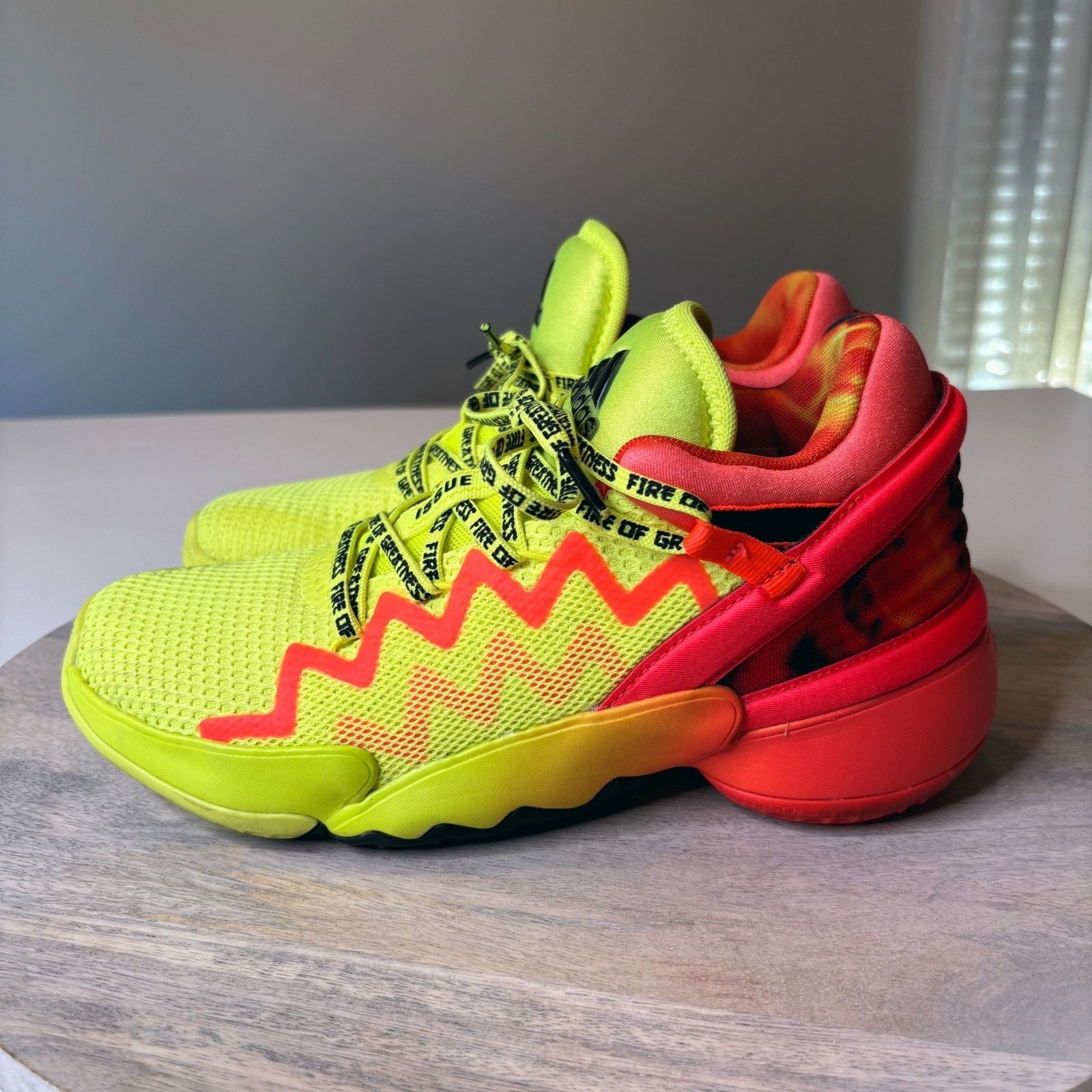 Adidas Adidas D.O.N Issue 2 Fire of Greatness Basketball Shoes Sz 5 Size US 5 / EU 37 - 2 Thumbnail
