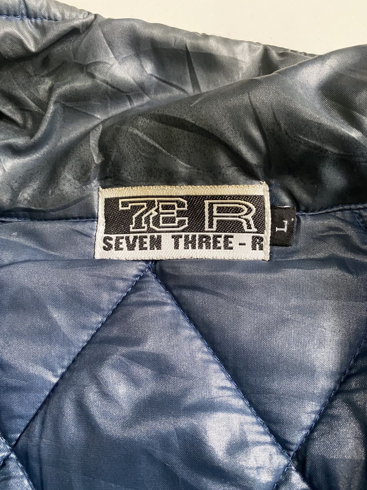 Japanese Brand Vintage Japanese Seven Three R quilted blue Jackets Size US L / EU 52-54 / 3 - 6 Thumbnail