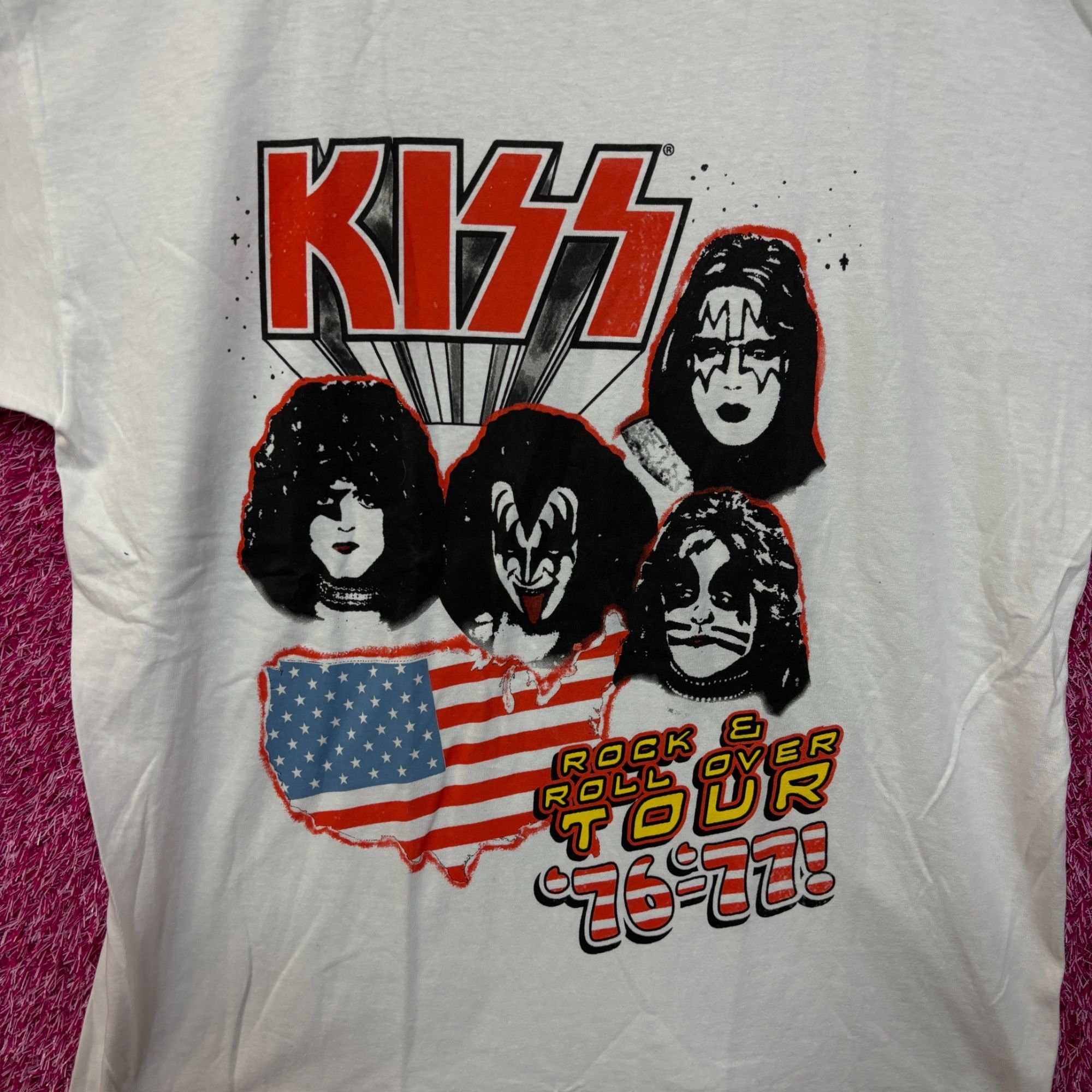 Band Tees × KISS Kiss Rock n Roll Tour 76-77 Rock Tee size Large Size US L / EU 52-54 / 3 - 2 Thumbnail