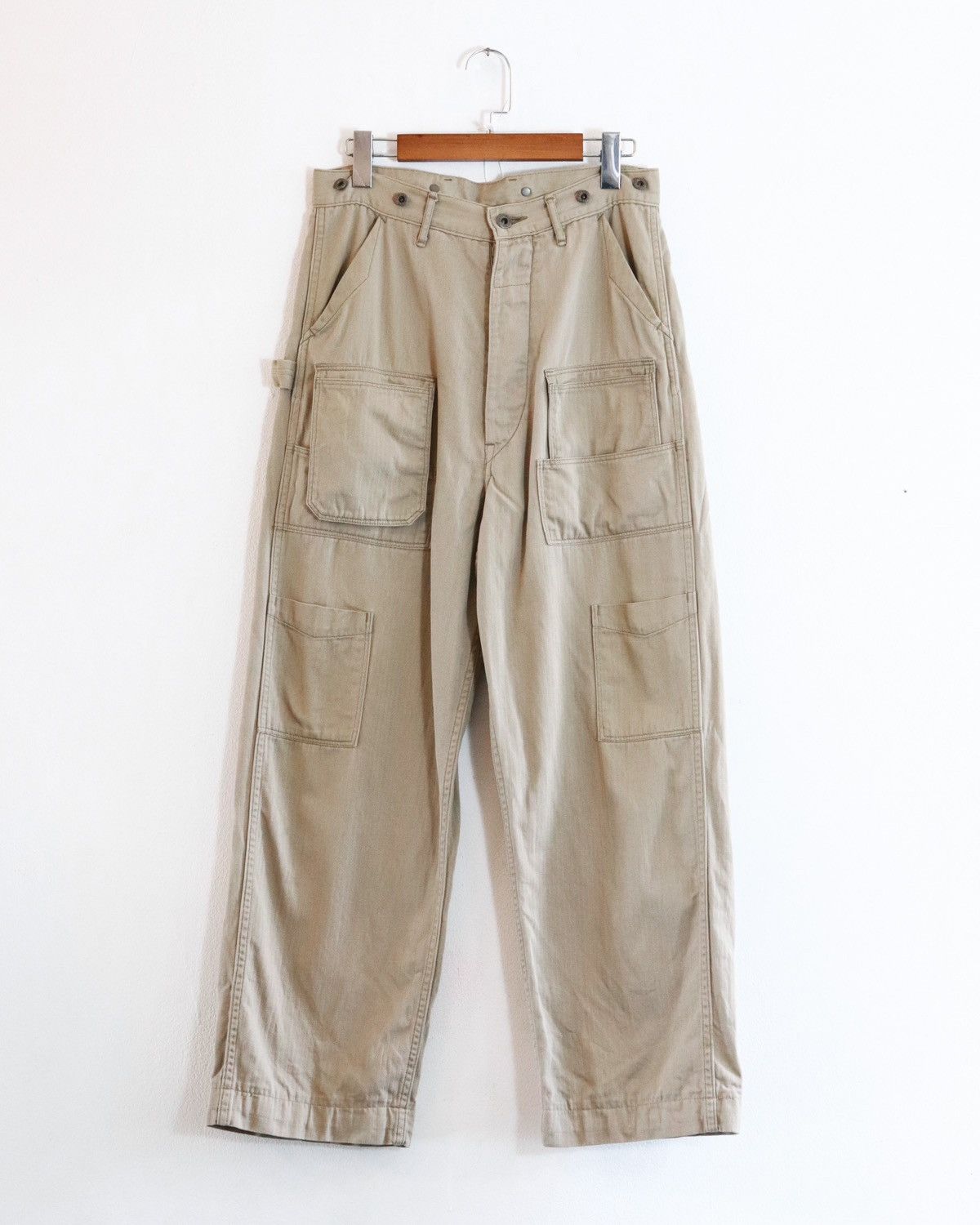 Kapital Herringbone Multi-pocket Cargo Pants