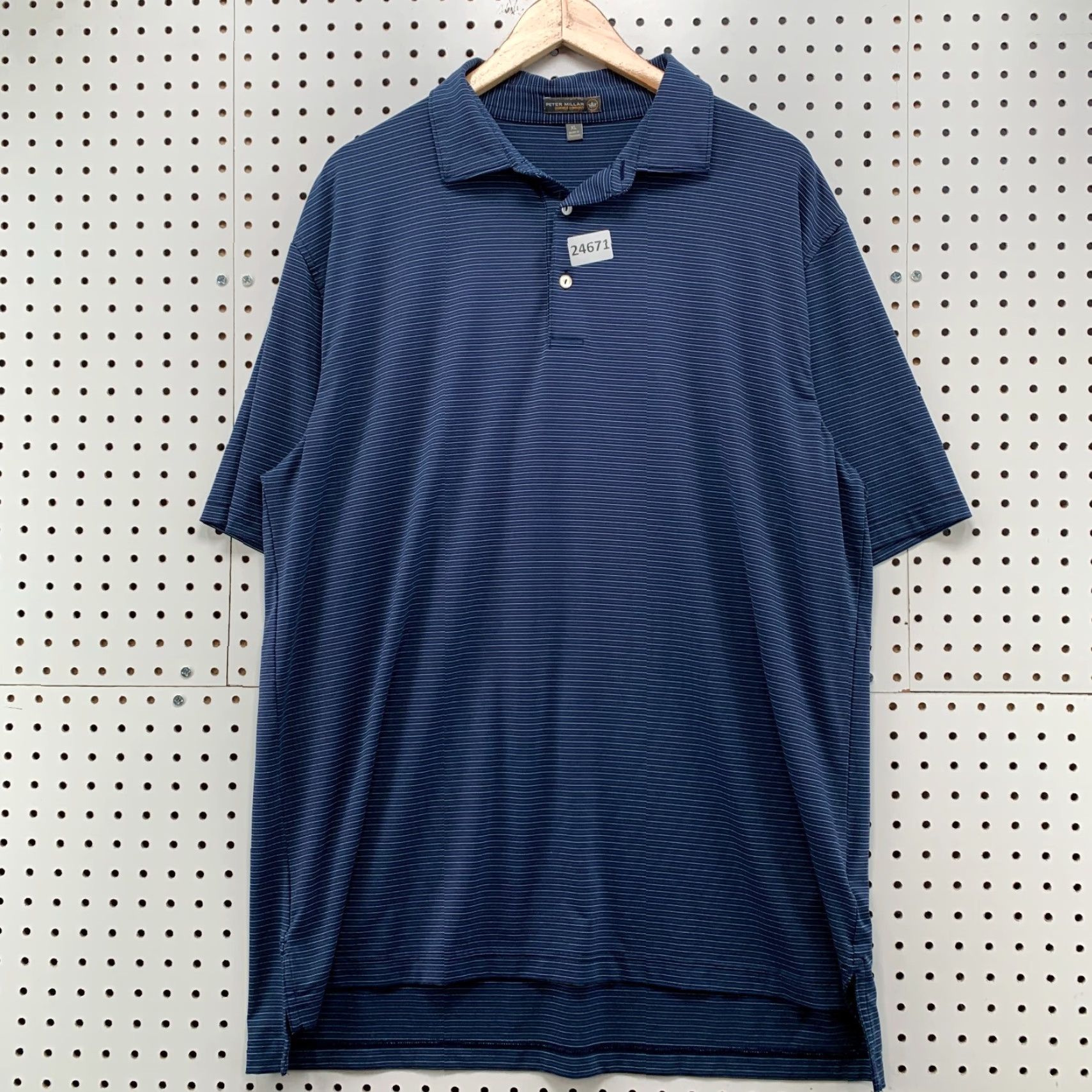 Peter Millar VINTAGE Peter Millar Summer Comfort Polo Shirt Blue White Striped Men XL Size US XL / EU 56 / 4 - 2 Thumbnail
