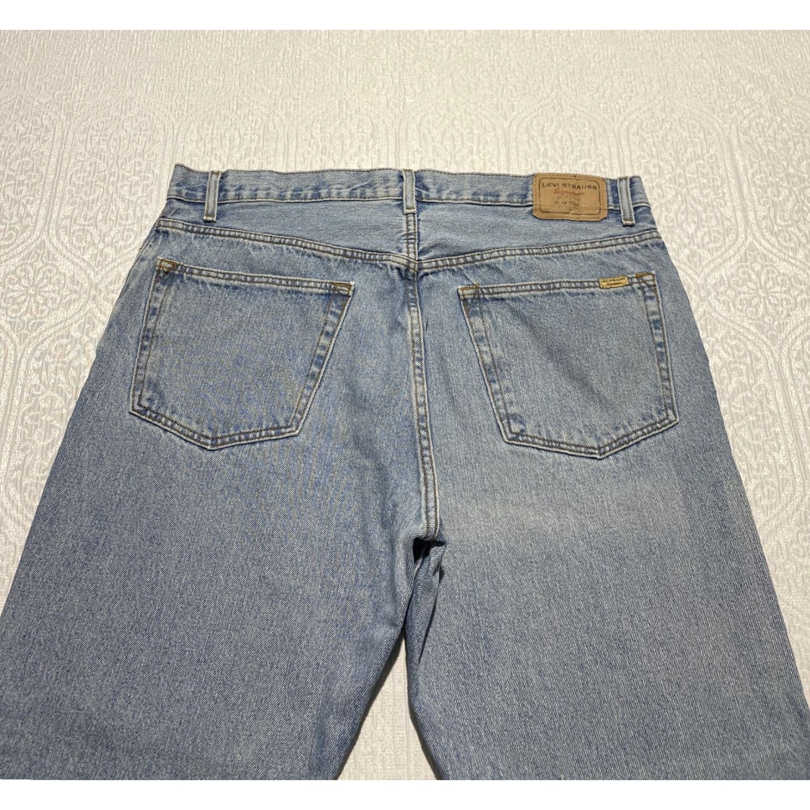 Levi's Levi Strauss Signature Jeans Mens 40x32 Regular Fit Denim Straight Leg Classic Size US 40 / EU 56 - 3 Thumbnail