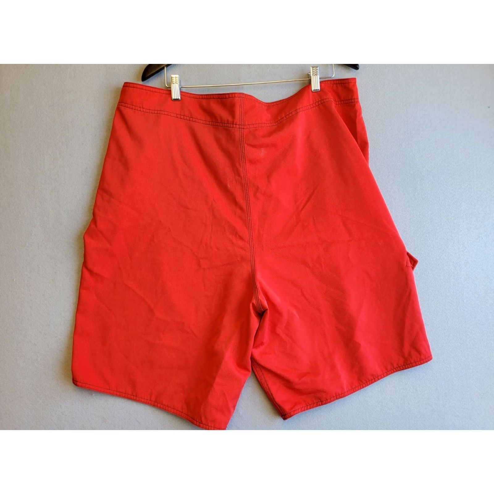 Vintage Da Hui Red Flat Front Beach Surf Casual Board Shorts Swim Trunks Mens 42 Size US 42 / EU 58 - 8 Thumbnail