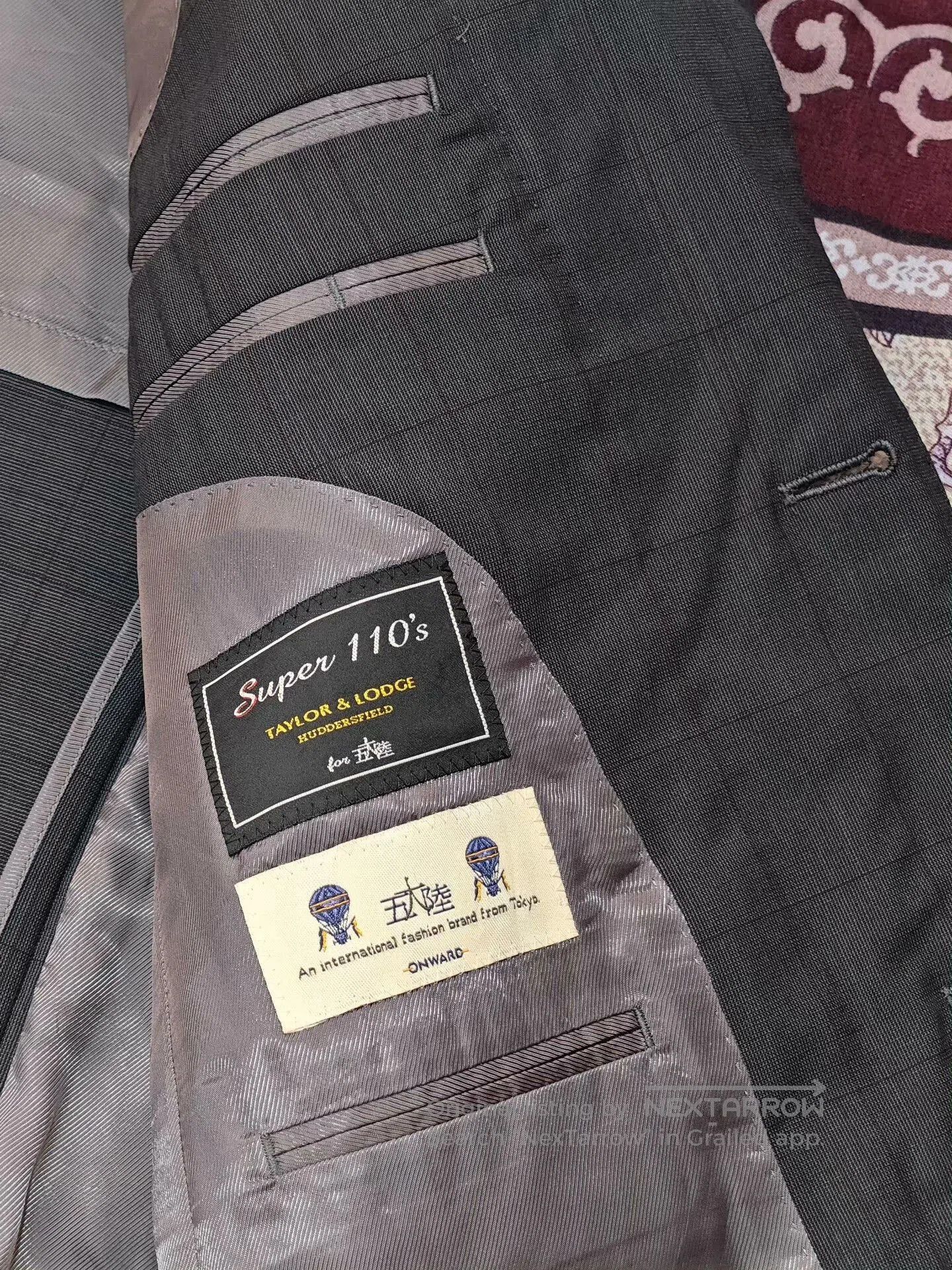Japanese Brand Taylor Lodge Gray Green Wool Blend Suit. Size US L / EU 52-54 / 3 - 7 Thumbnail