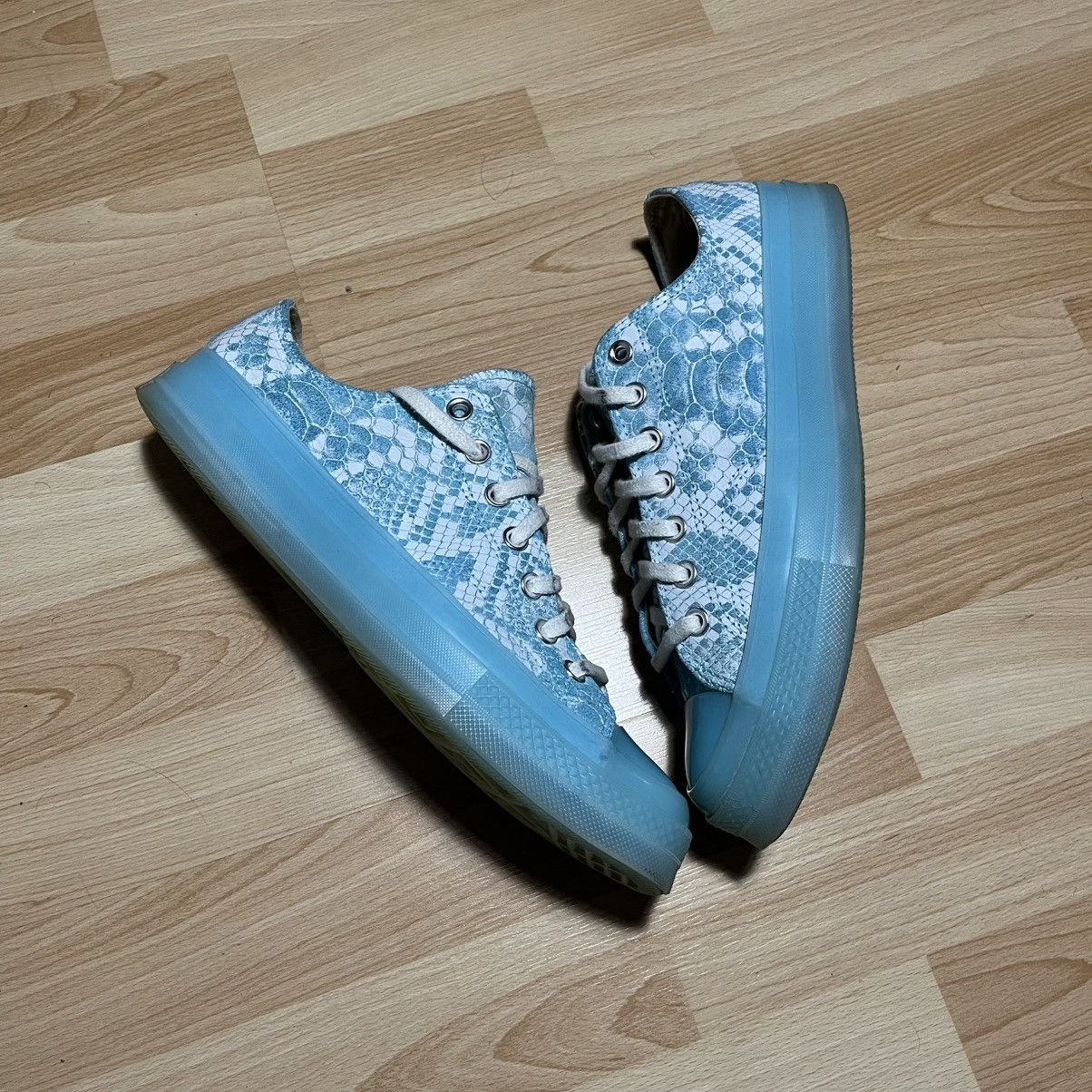 Converse × Golf le Fleur Golf Le Fleur x Chuck 70 Low Blue Python Sneakers Size US 9.5 / EU 42-43 - 3 Thumbnail