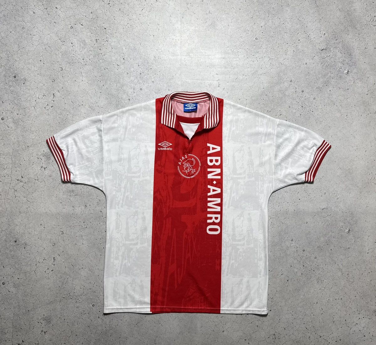 Umbro Umbro FC Ajax Amsterdam 1996/1997 Vintage Soccer Jersey Size US XL / EU 56 / 4 - 1 Thumbnail