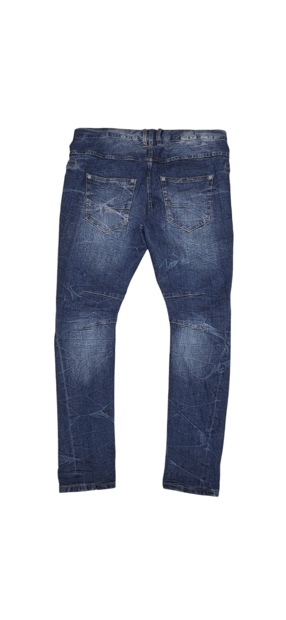 5351 POUR LES HOMMES × Le Grande Bleu (L.G.B.) 5351 Pour Les Femmes Zipper Whiskered Jeans Size 33" - 8 Thumbnail