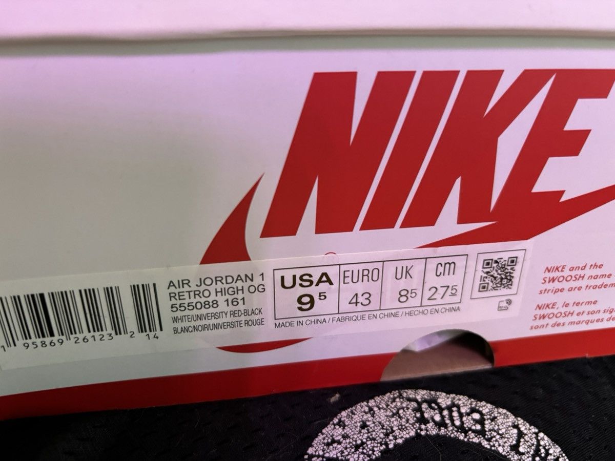 Jordan Brand Air Jordan 1 Retro High OG Heritage Size US 9.5 / EU 42-43 - 9 Thumbnail