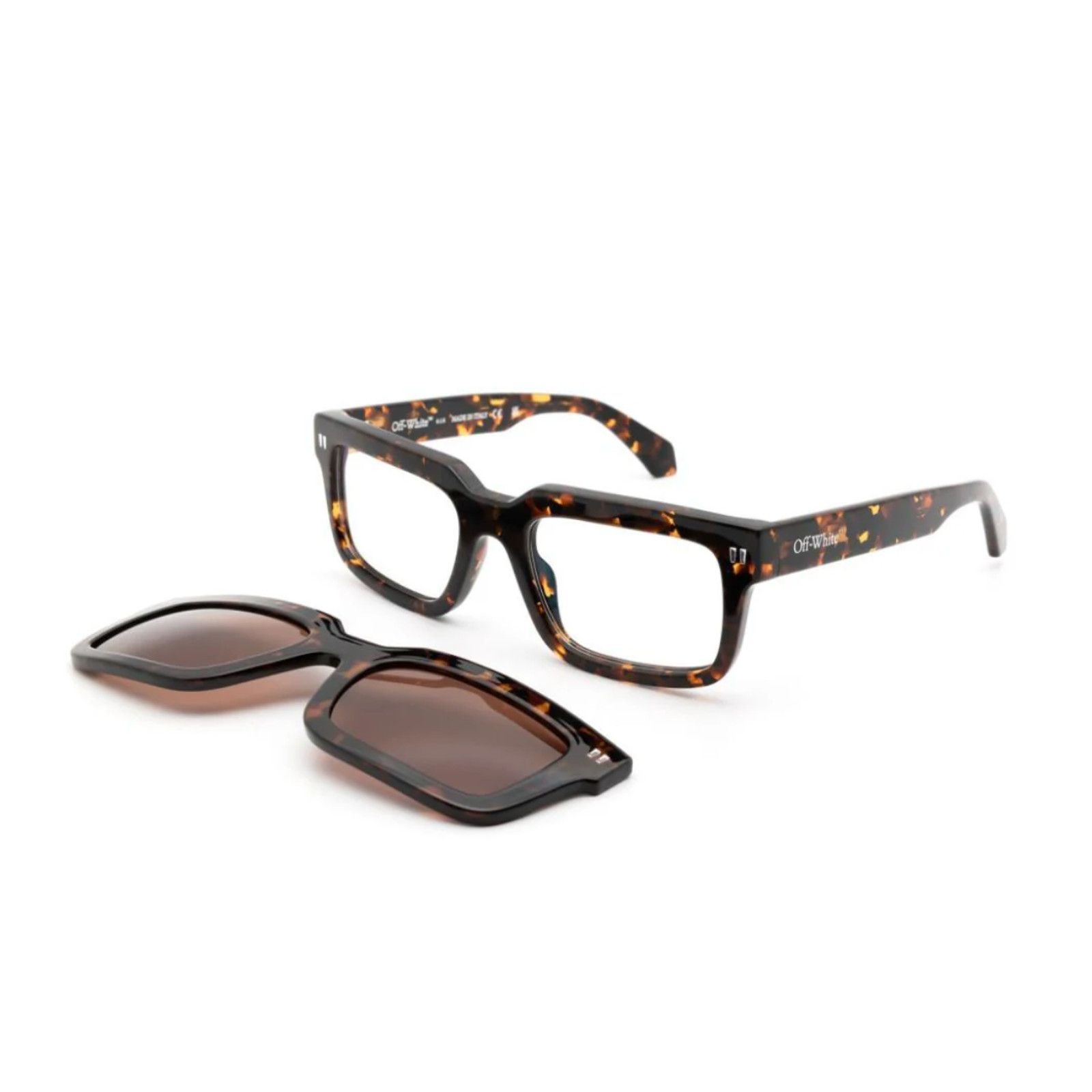 Off-White Off-White CLIP ON HAVANA BROWN-(OERI130S24PLA0016064-FR) Size ONE SIZE - 1 Thumbnail