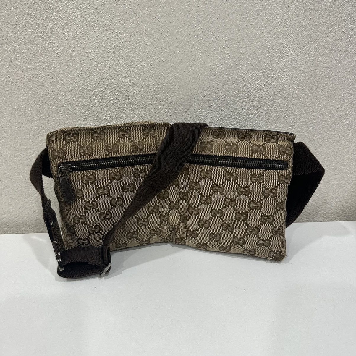 Gucci GUCCI GG CANVAS DOUBLE POCKET FANNY PACK BELT BAG 27 Size ONE SIZE - 3 Thumbnail