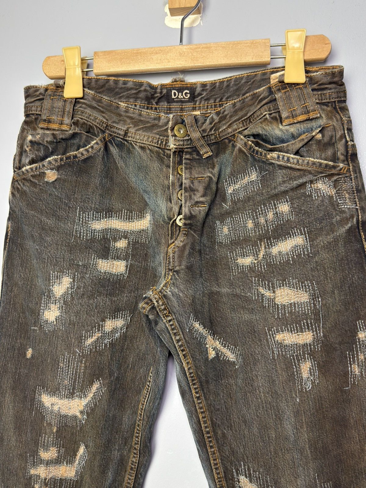 Dolce & Gabbana FW2006 Dolce & Gabbana Distressed Grey Relaxed Denim Jeans Size US 32 / EU 48 - 3 Thumbnail