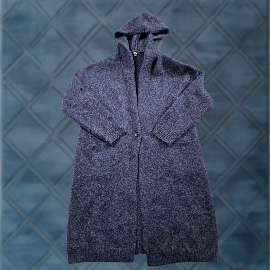 Uniqlo Uniqlo Cardigan Sweater Hooded Medium Womens Purple Wool Pockets Casual Size M / US 6-8 / IT 42-44 - 1 Thumbnail