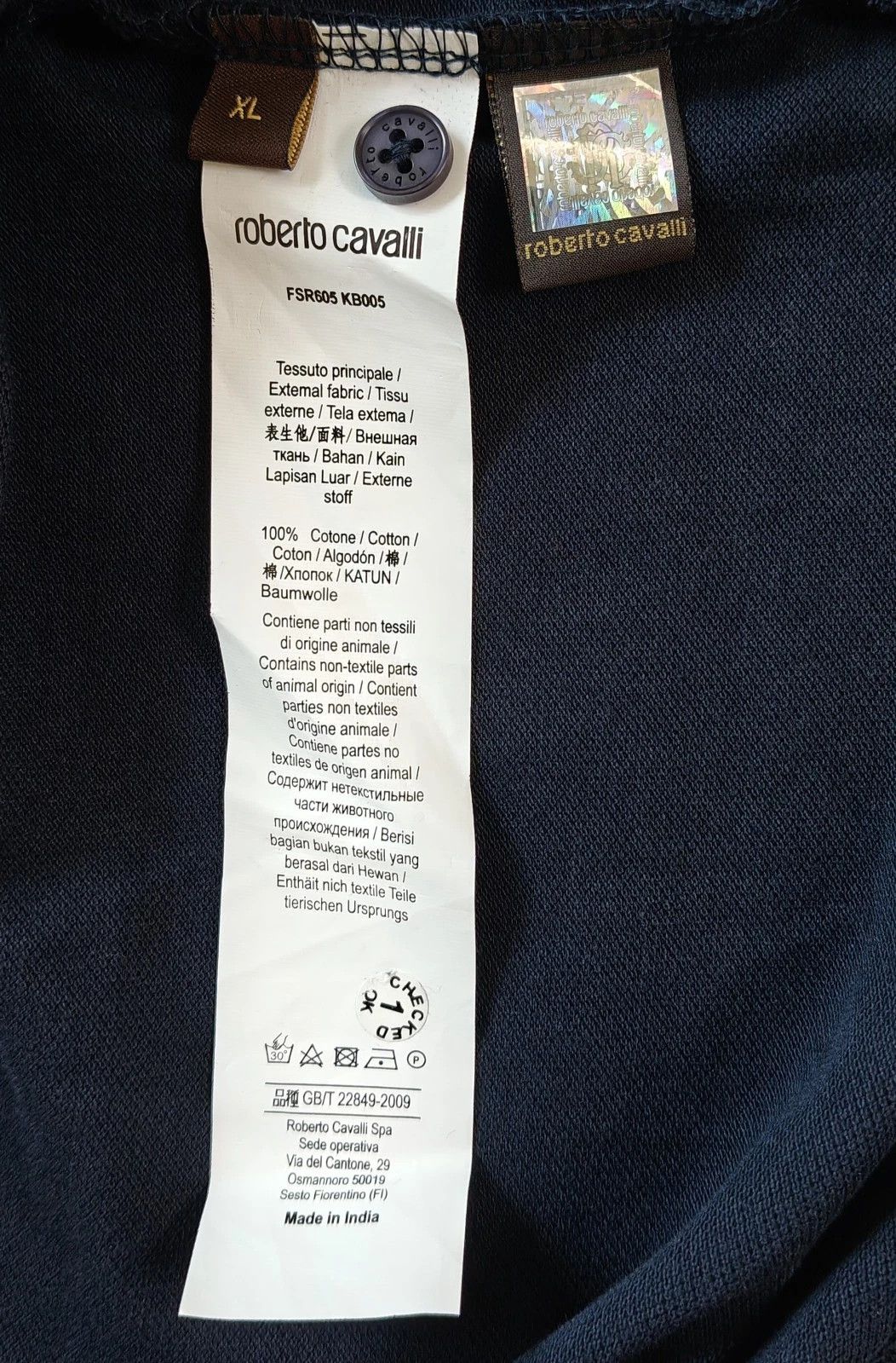 Roberto Cavalli Robert Cavalli RC Monogram-Embroidered Polo Shirt T / 6001 Size US XL / EU 56 / 4 - 7 Thumbnail