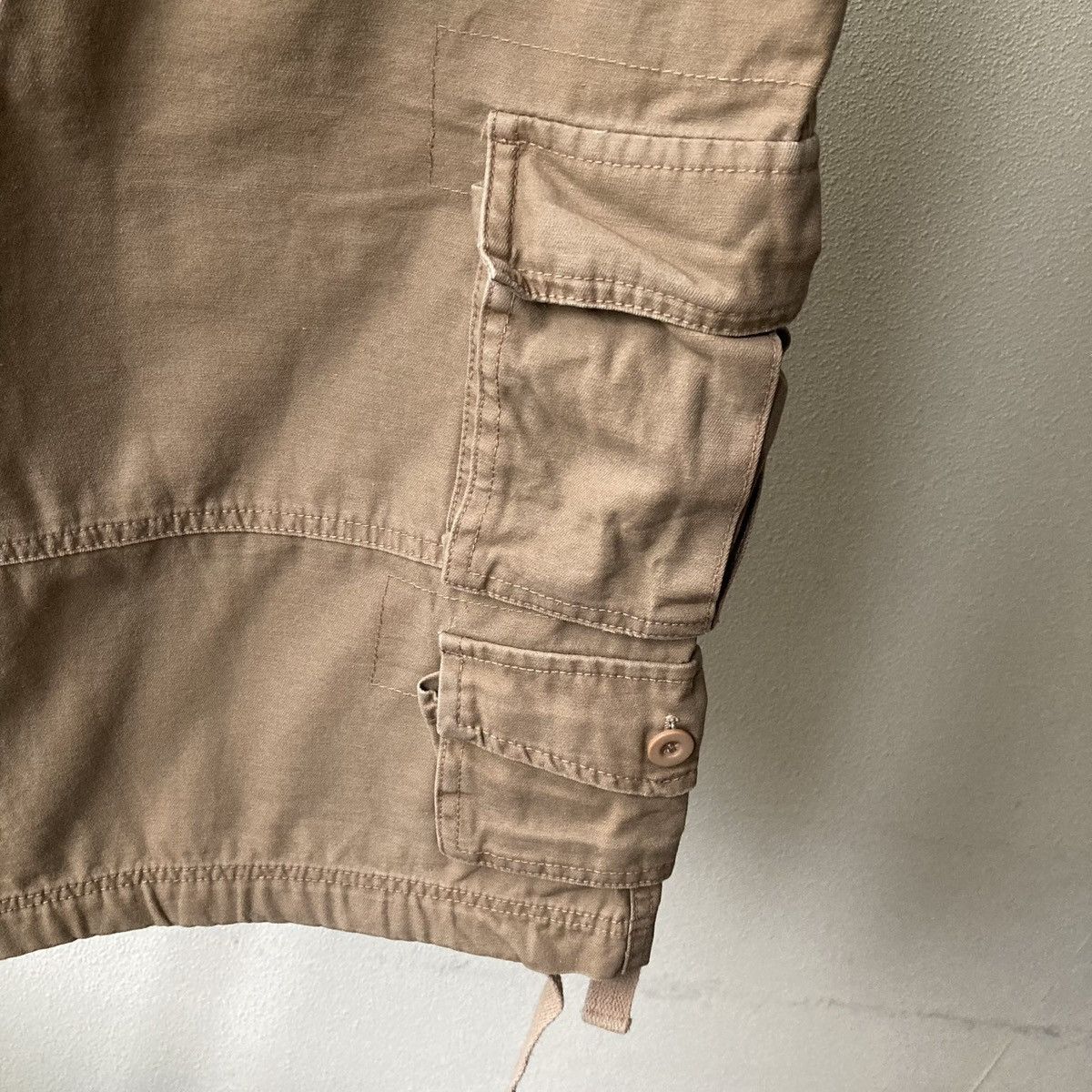 Vintage Army Brown Shorts Y2k Style USA Casual Workers 90s Vintage Size US 34 / EU 50 - 4 Thumbnail