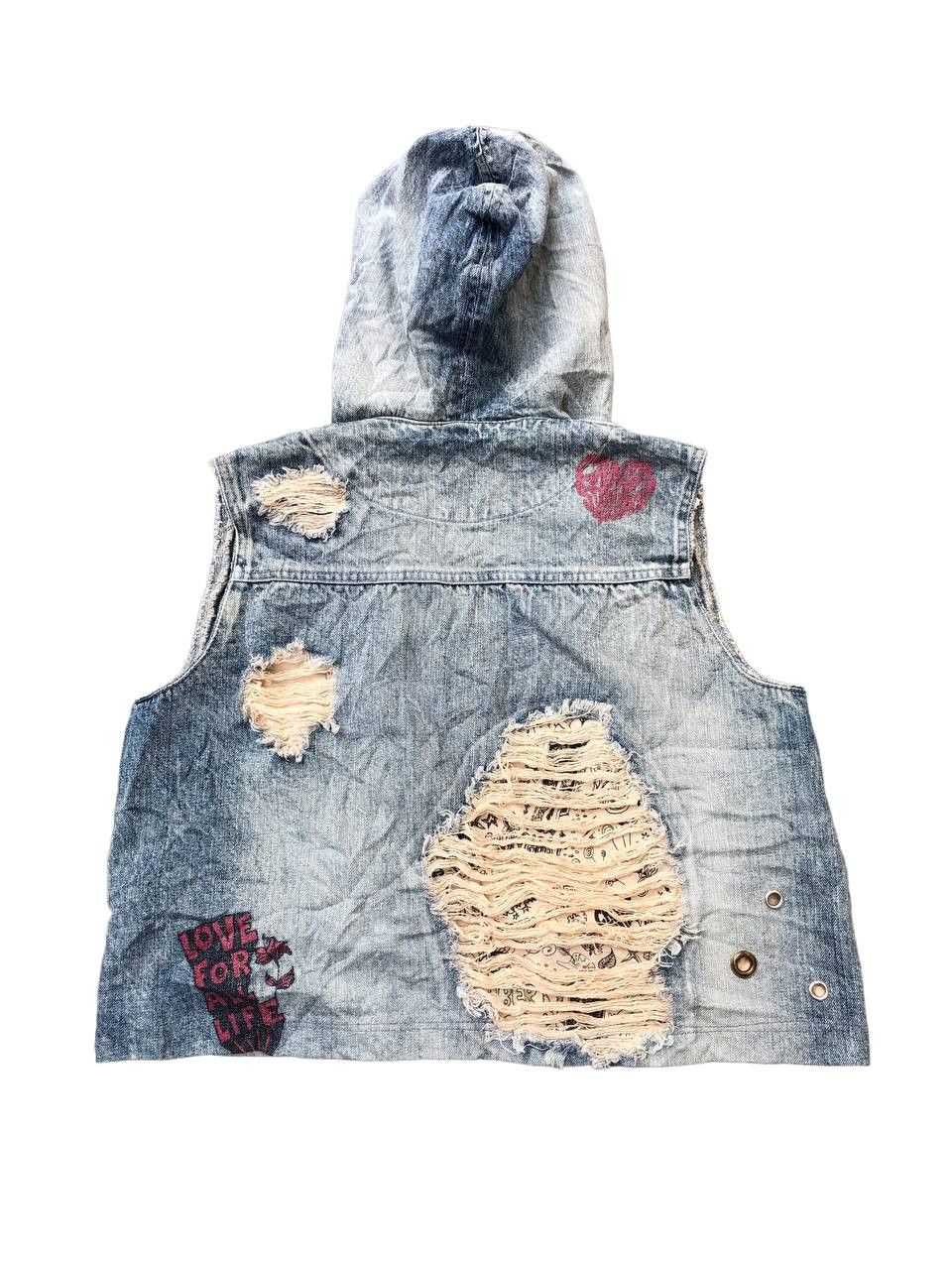 Designer × Japanese Brand Candy Stripper Ripped Vest Hoodie Size US M / EU 48-50 / 2 - 3 Thumbnail