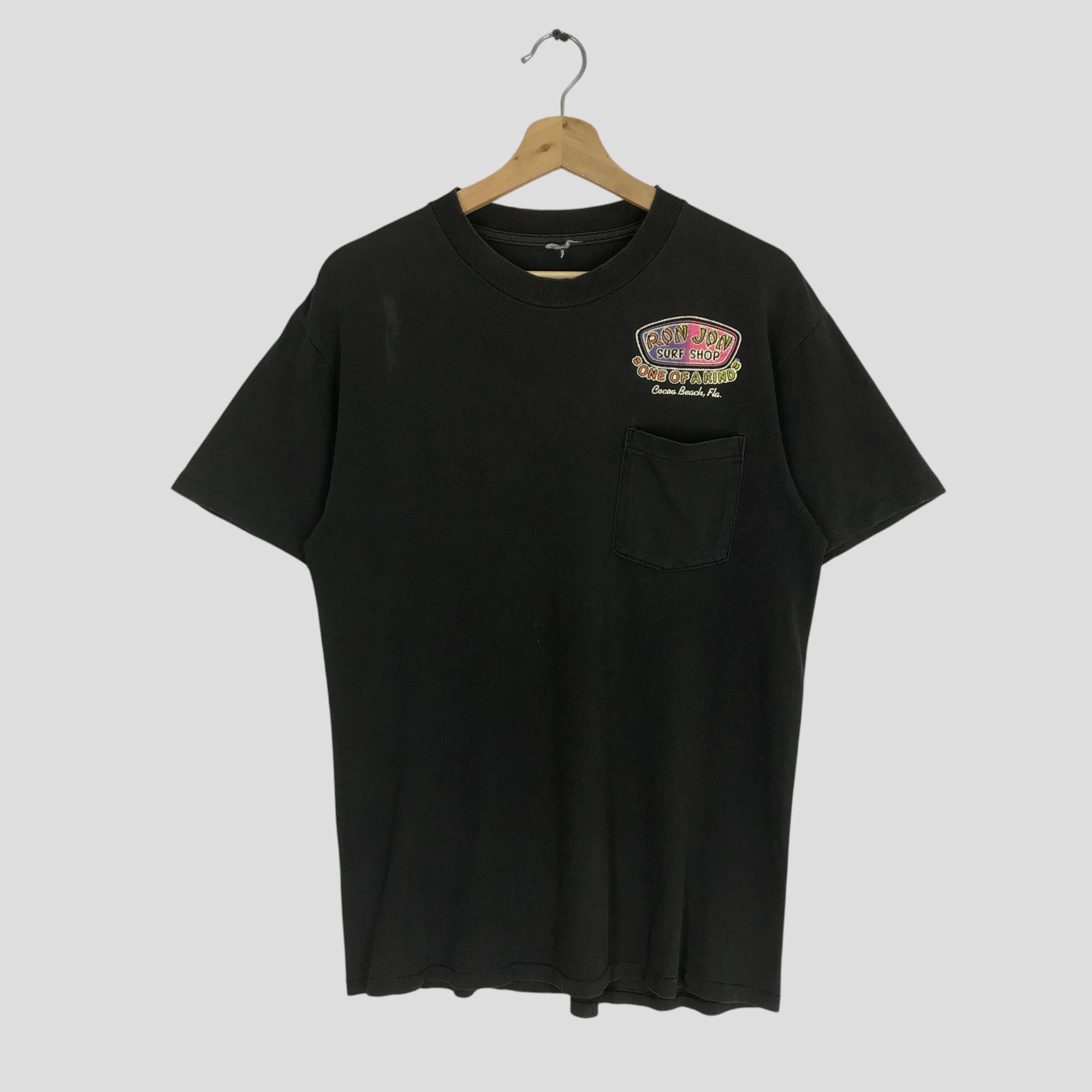 Ron Jon Surf Shop × Vintage Vintage 90's Ron Jon Surf Shop Surfing Black Tshirt Size US M / EU 48-50 / 2 - 2 Thumbnail