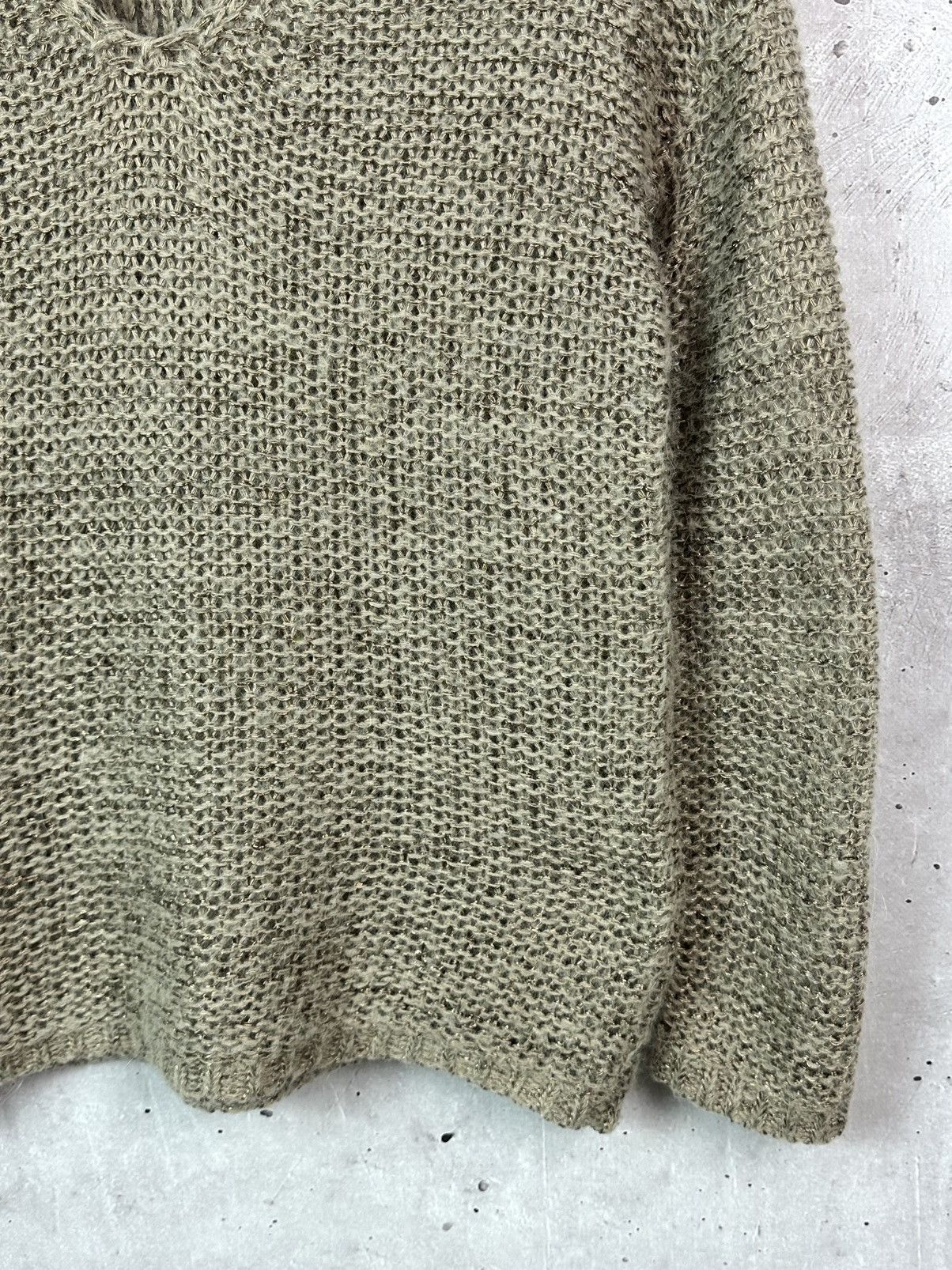 Reiss Reiss Woll Knit Beige-Gold V-neck Long Sleece Women’s Jumper Size M / US 6-8 / IT 42-44 - 6 Thumbnail