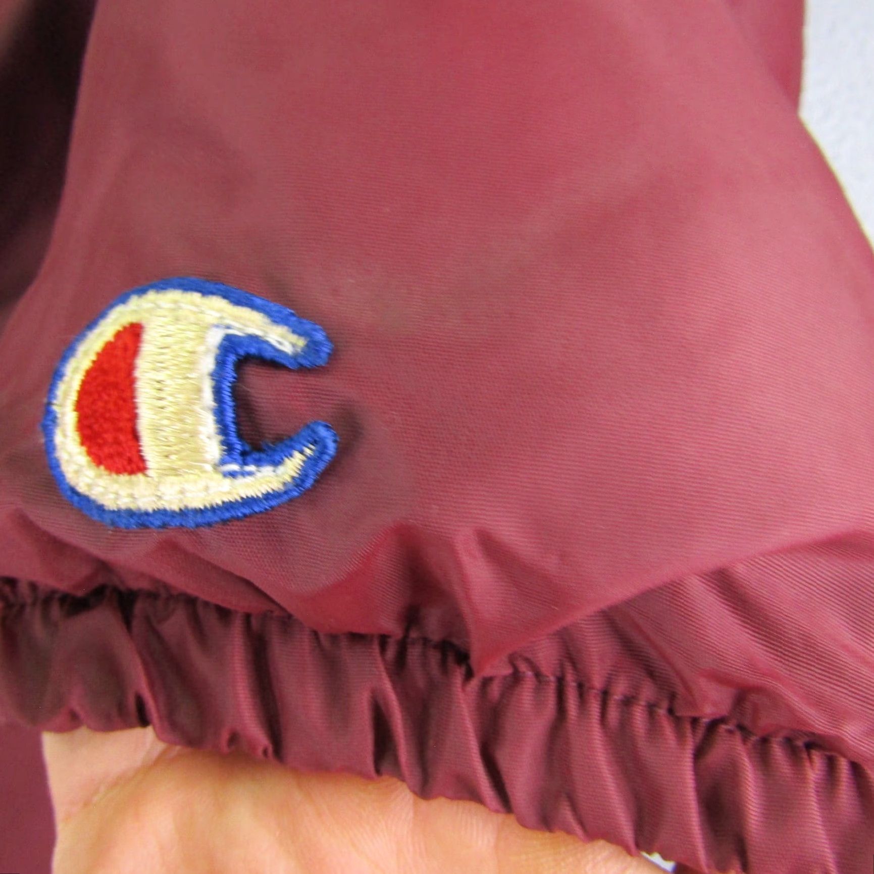 Champion VINTAGE Champion Jacket Mens Medium Red Windbreaker Snap Up Faux Fur Lined 70s Windproof Outdoor Sports Casual Mockup Size US M / EU 48-50 / 2 - 4 Thumbnail
