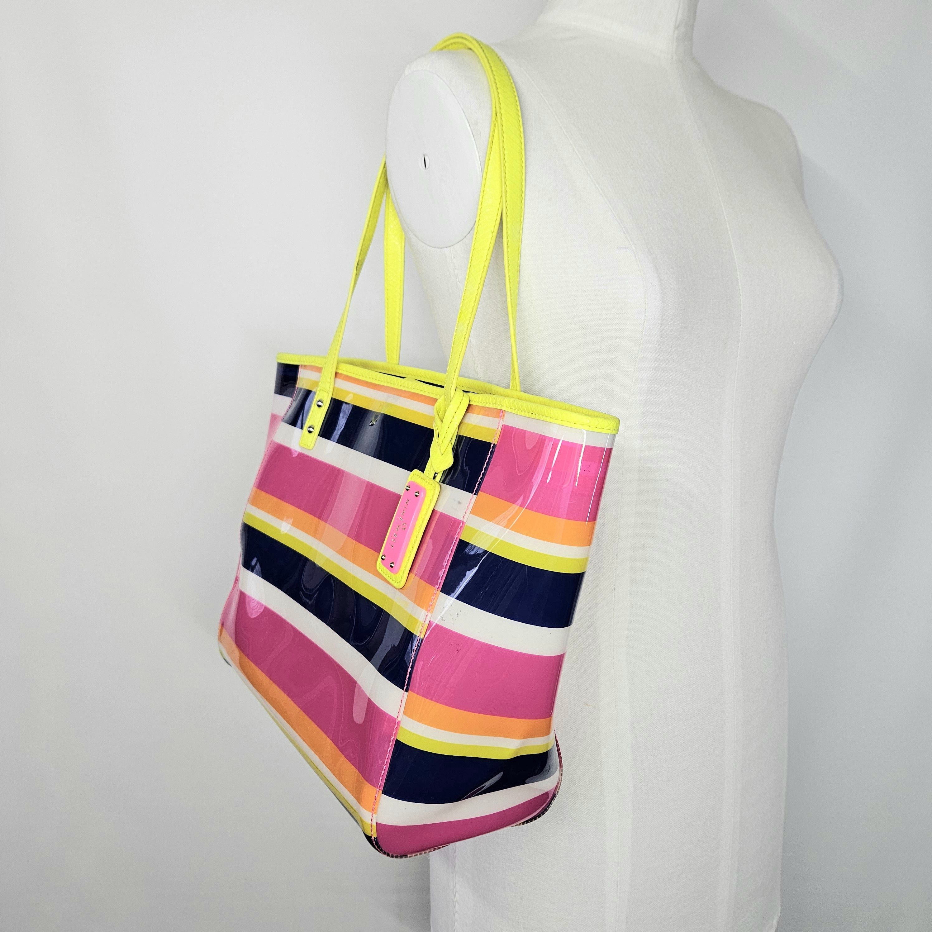 Nine West Nine West 11x11x5.5" Tote Bag Plastic Double Handles Rainbow Size ONE SIZE - 2 Thumbnail