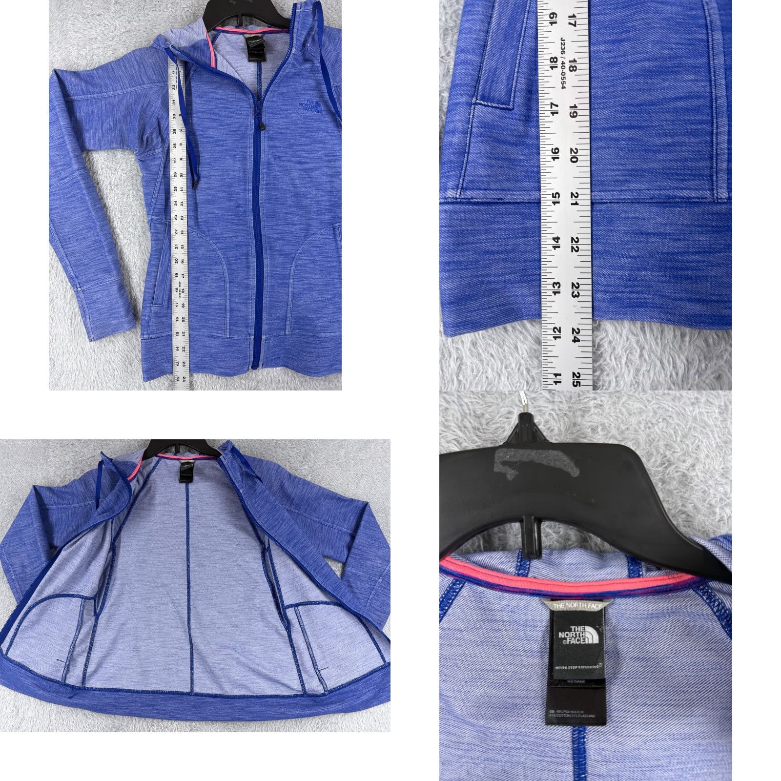 The North Face The North Face Jacket Womens Medium Blue Full Zip Hooded Denim Polyester Blend Size M / US 6-8 / IT 42-44 - 8 Thumbnail